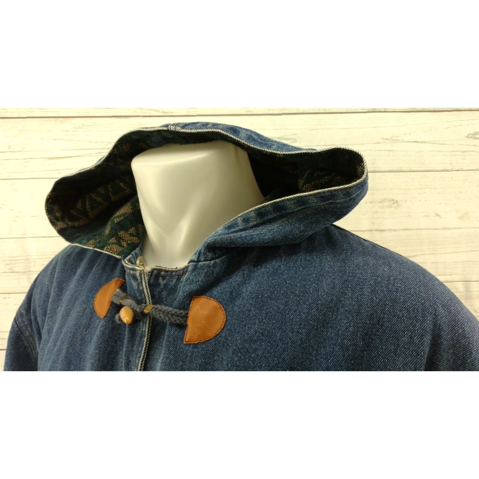 Vintage VINTAGE Rock Creek Jean Jacket Hood Lined Interior Womens Large Blue 90s 80s Denim Jacket Shirt Mens Girls Womens Regular Size L Jacket Size 36" / US 14 / IT 50 - 3 Thumbnail