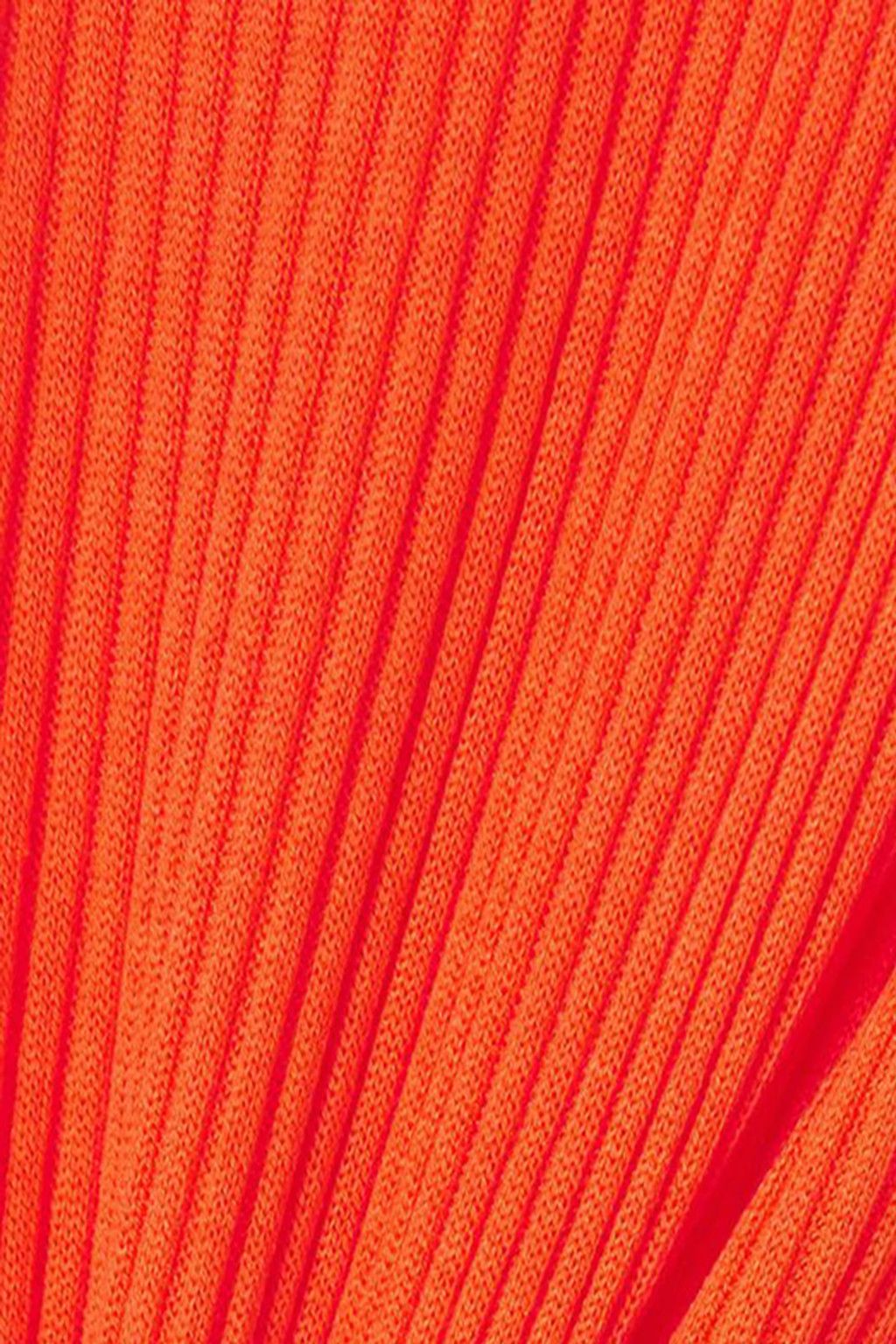 Salvatore Ferragamo o1s1rm0924 Ribbed Jersey Tank Top in Orange Size M / US 6-8 / IT 42-44 - 4 Thumbnail