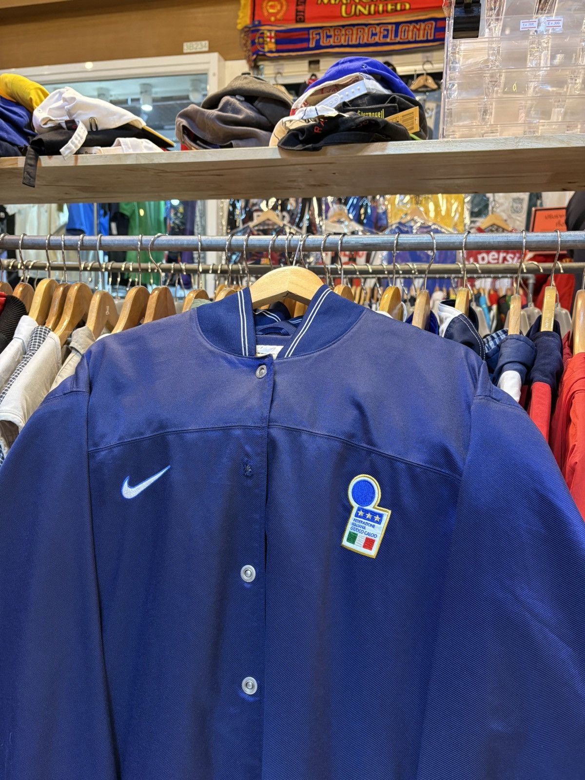 Nike Vintage 90s Nike Italy National Football Team Track Jacket Size US M / EU 48-50 / 2 - 2 Thumbnail