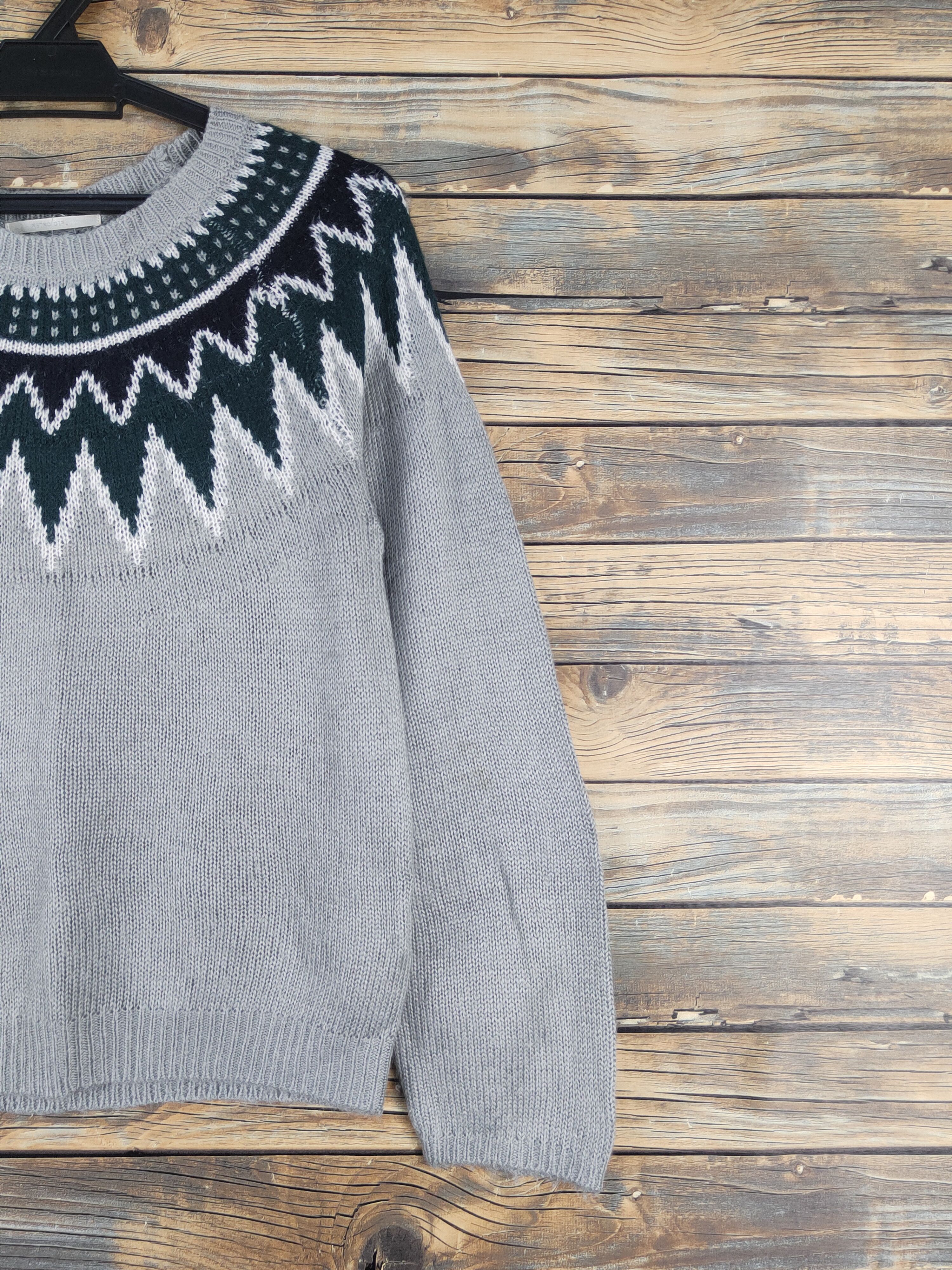 Vintage Retro Girl Gray Knitwear Sweatshirts #W1232 Size M / US 6-8 / IT 42-44 - 5 Thumbnail