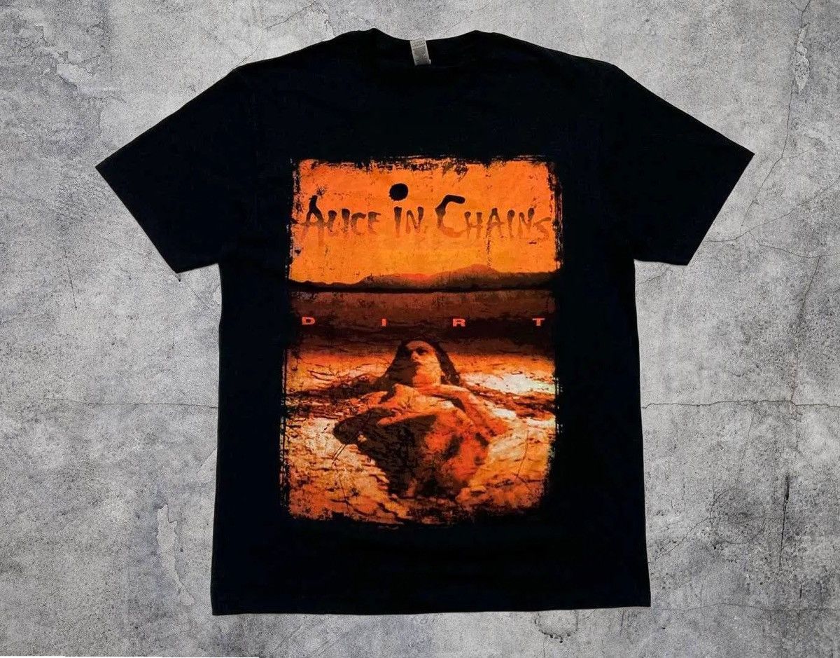 Band Tees Alice In Chains DIRT T-SHIRT 2 SIDED BIG LOGO Grunge 90s Size US XL / EU 56 / 4 - 1 Thumbnail
