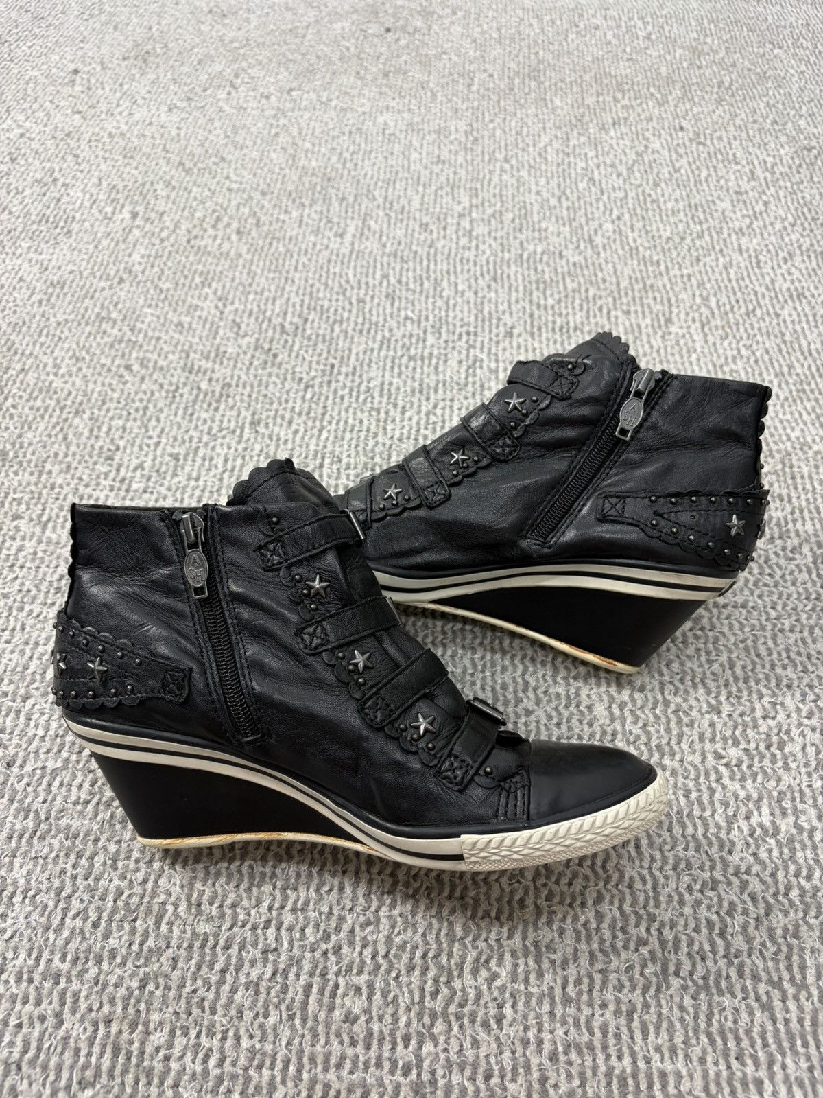 ASH Ash Wedge Genial Buckled Leather Size 38 Size US 8 / IT 38 - 7 Thumbnail