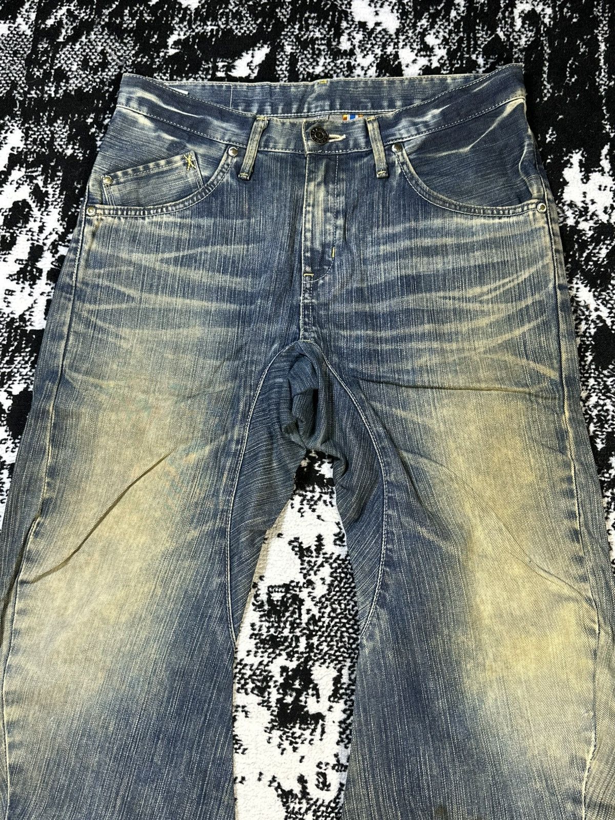 Kapital Edwin XV Function Baggy Mud Wash Denim Size US 30 / EU 46 - 3 Thumbnail