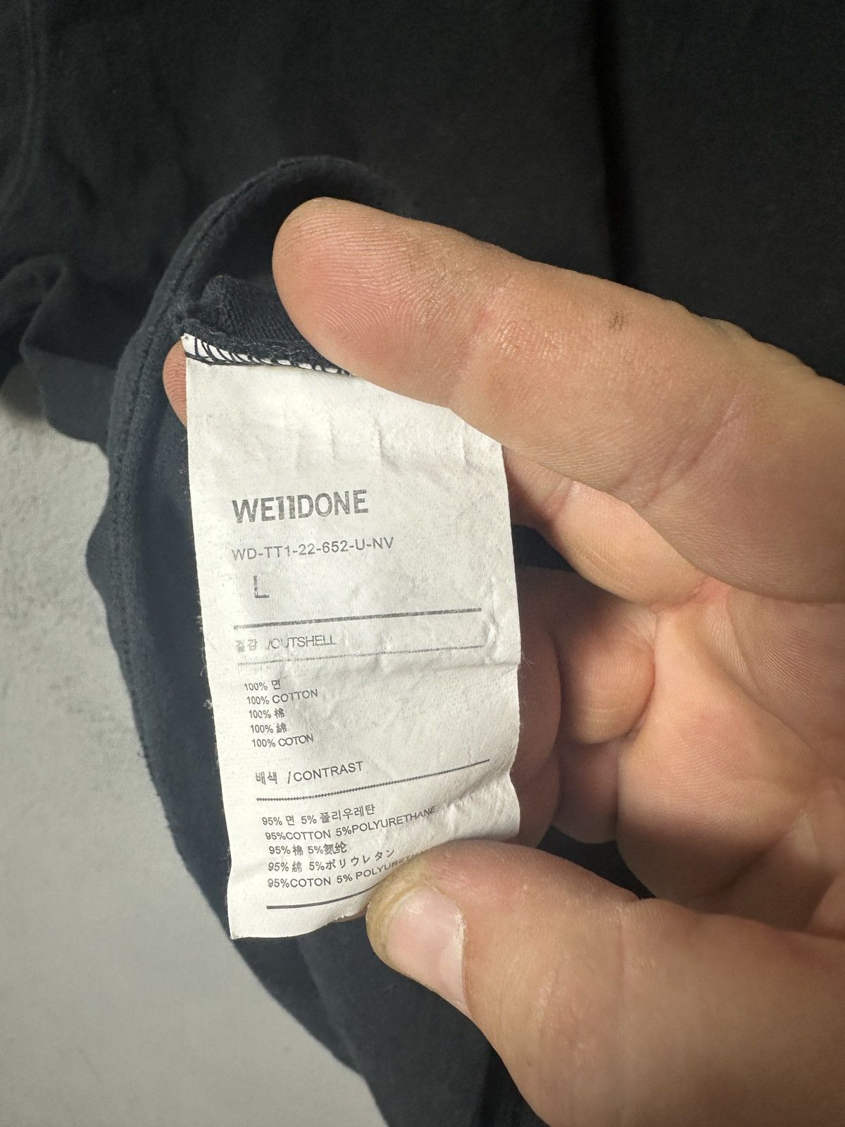 WE11DONE We11done Black Oversized T Shirt Size US L / EU 52-54 / 3 - 7 Thumbnail