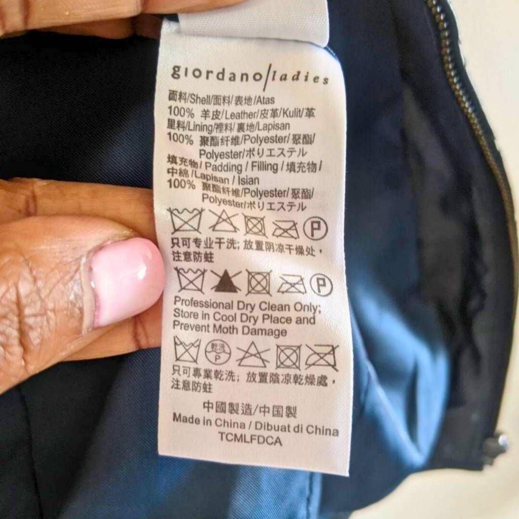 Giordano Giordano Ladies XS Quilted Leather Jacket Turquoise Green Zi Size XS / US 0-2 / IT 36-38 - 5 Thumbnail