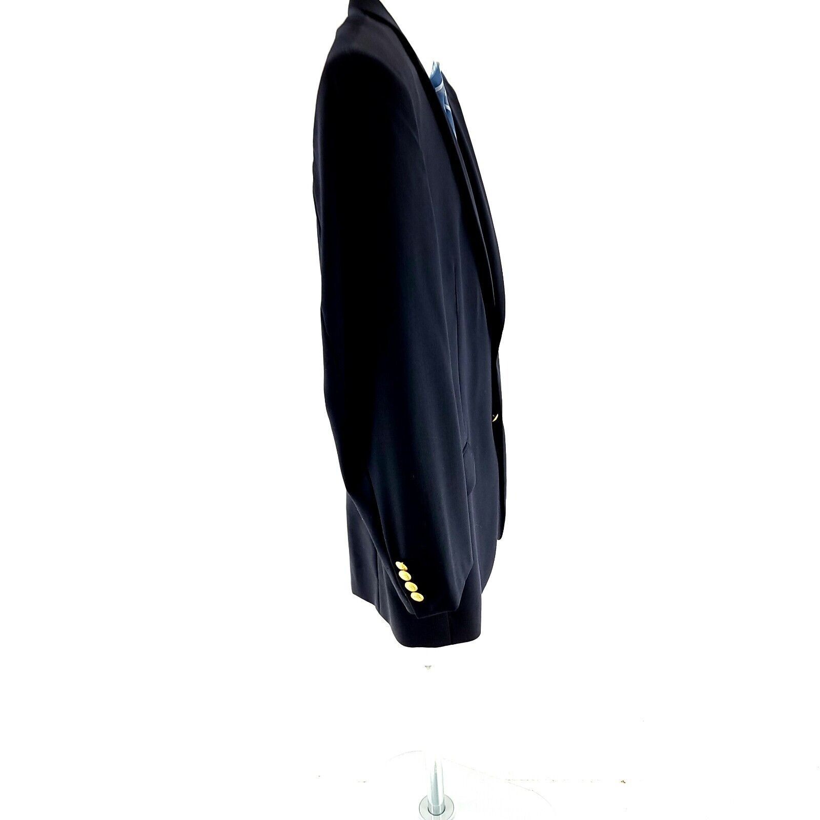 Jos. A. Bank Jos A Bank James Wool Navy Blue 2 Gold Button Blazer 42R Or Size 42R - 8 Thumbnail