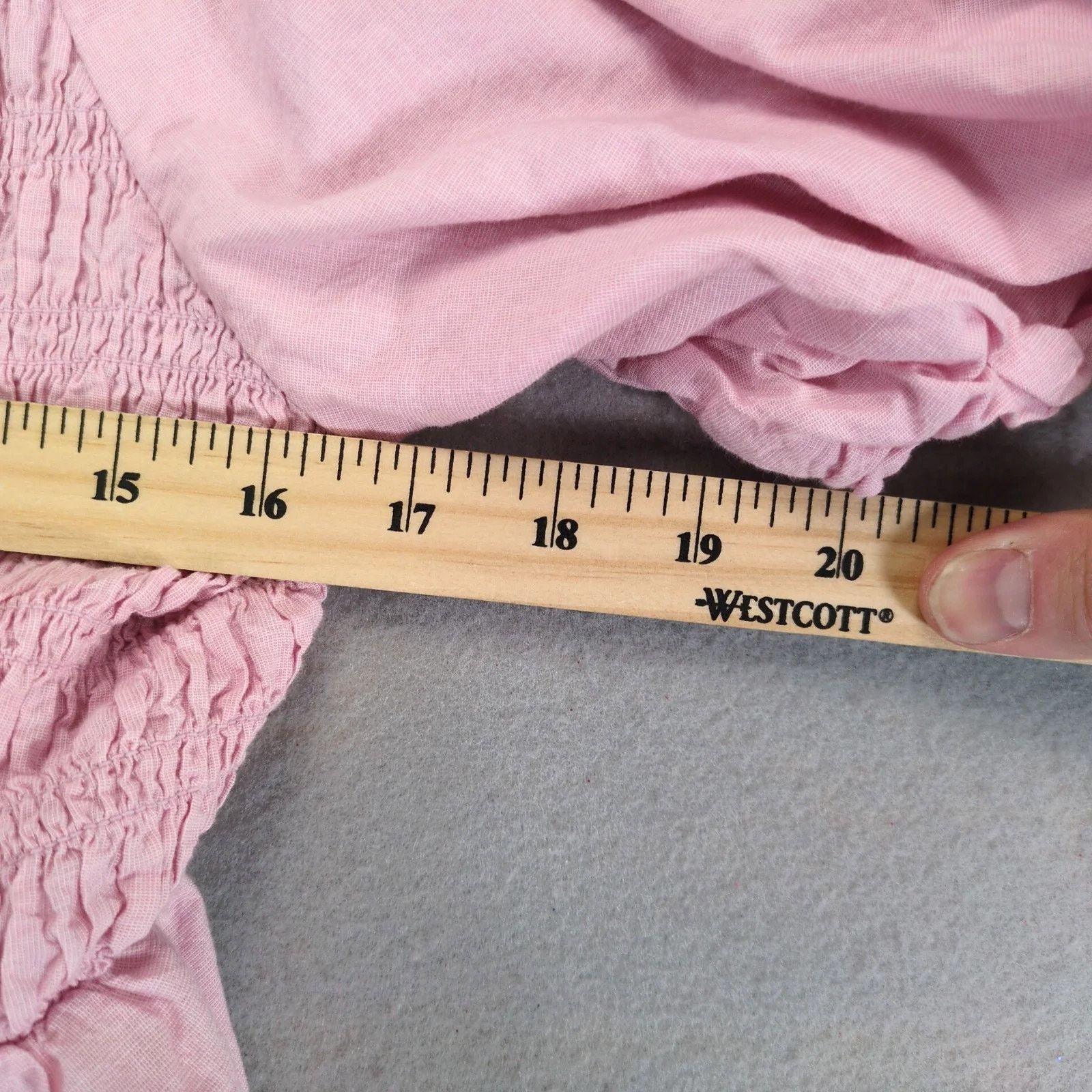 Other Simply Southern Pink Ladies Puff Scallop Blouse XXL Peasant Size XXL / US 16-18 / IT 52-54 - 5 Thumbnail