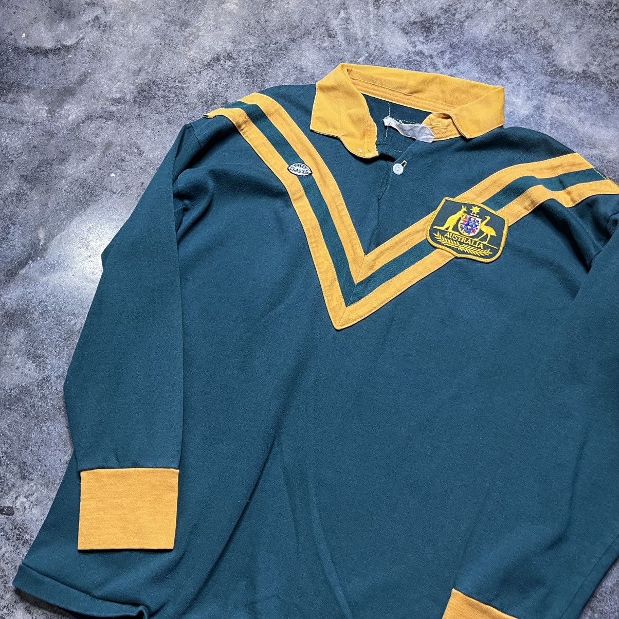 Vintage vintage 70s australia rugby polo longsleeve button up shirt Size US M / EU 48-50 / 2 - 2 Thumbnail