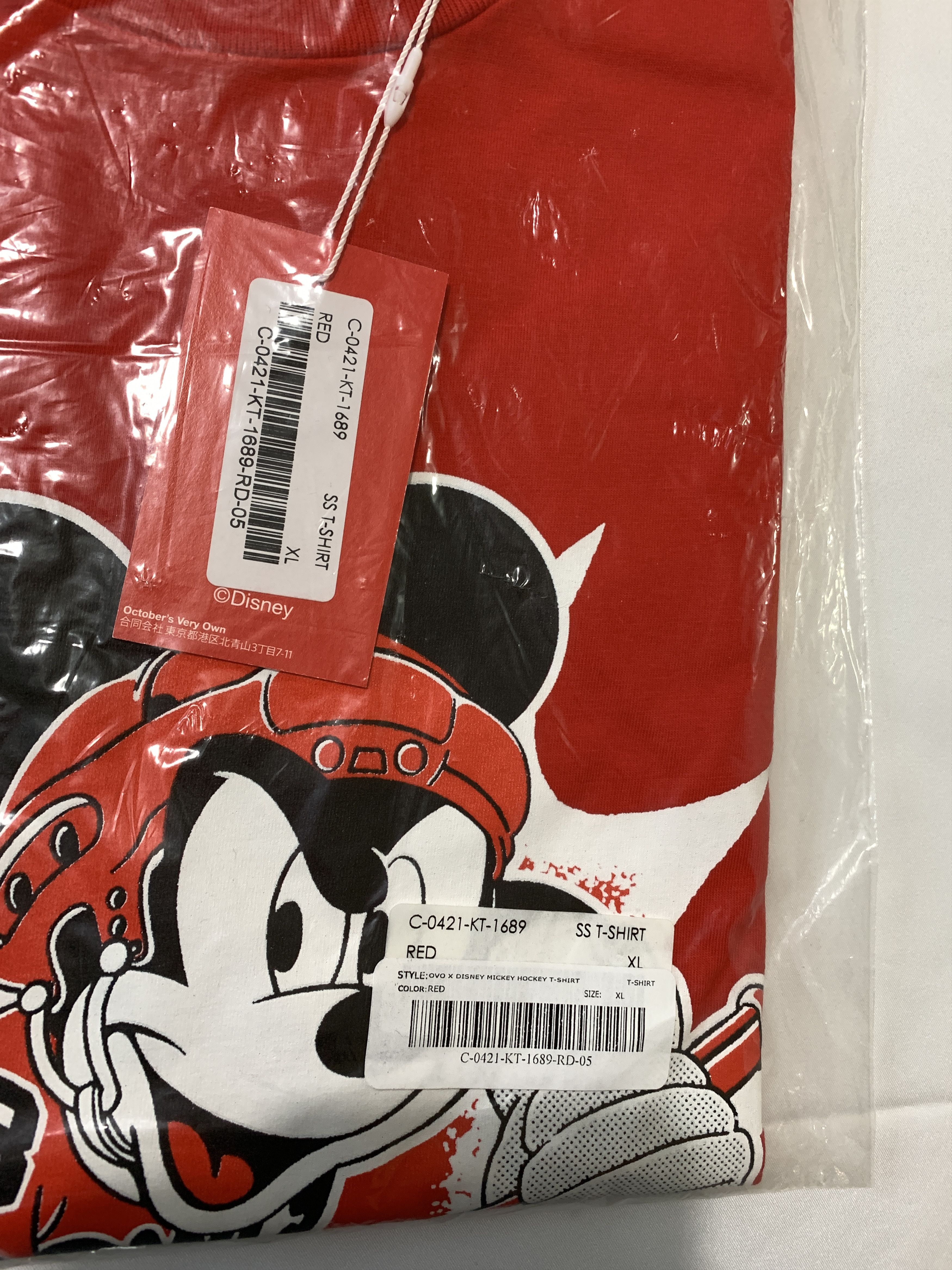 Disney OVO x Disney Mickey Mouse "OWLS" T-shirt Red Size US XL / EU 56 / 4 - 2 Thumbnail