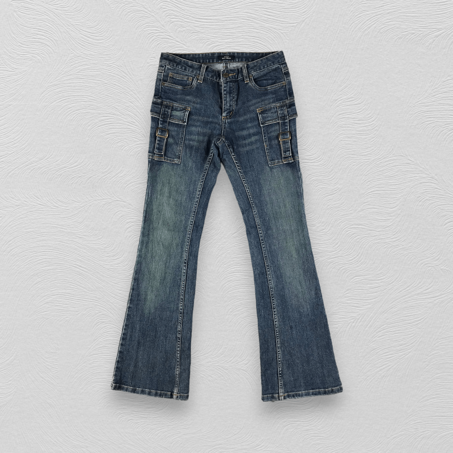 Japanese Brand Jouer Aux Eches Jeans Multipocket Flare Denim KJ1664 Size US 26 / EU 42 - 1 Thumbnail