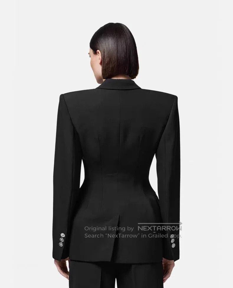 Versace Versace Black wool blazer Size S / US 4 / IT 40 - 3 Thumbnail
