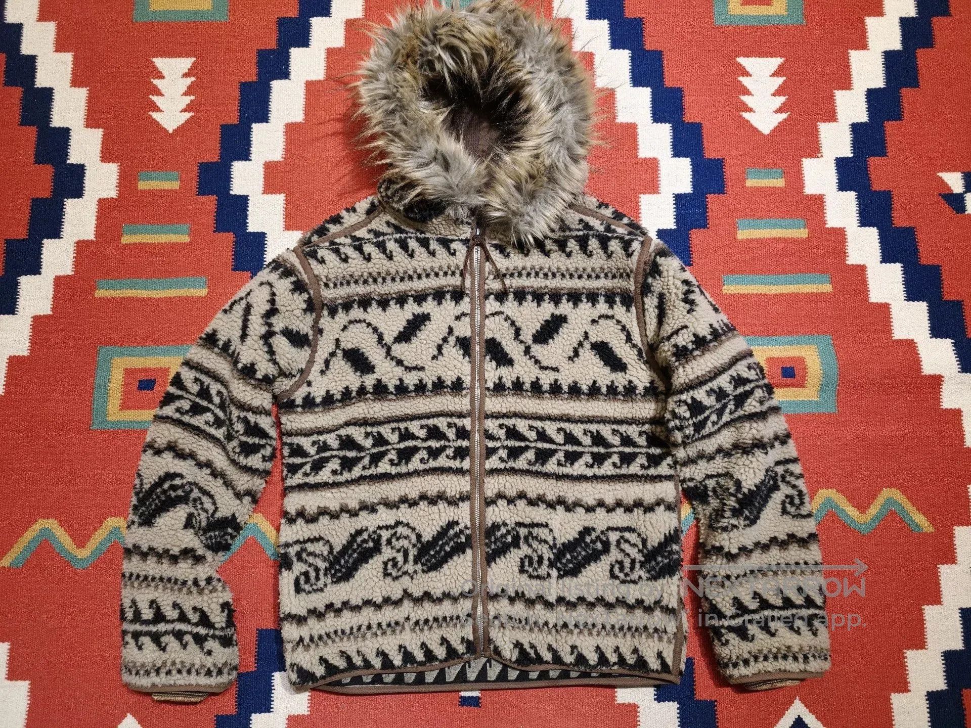 RRL Ralph Lauren RRL Southwest Pattern Fleece Hoodie Size S. Size US S / EU 44-46 / 1 - 1 Thumbnail