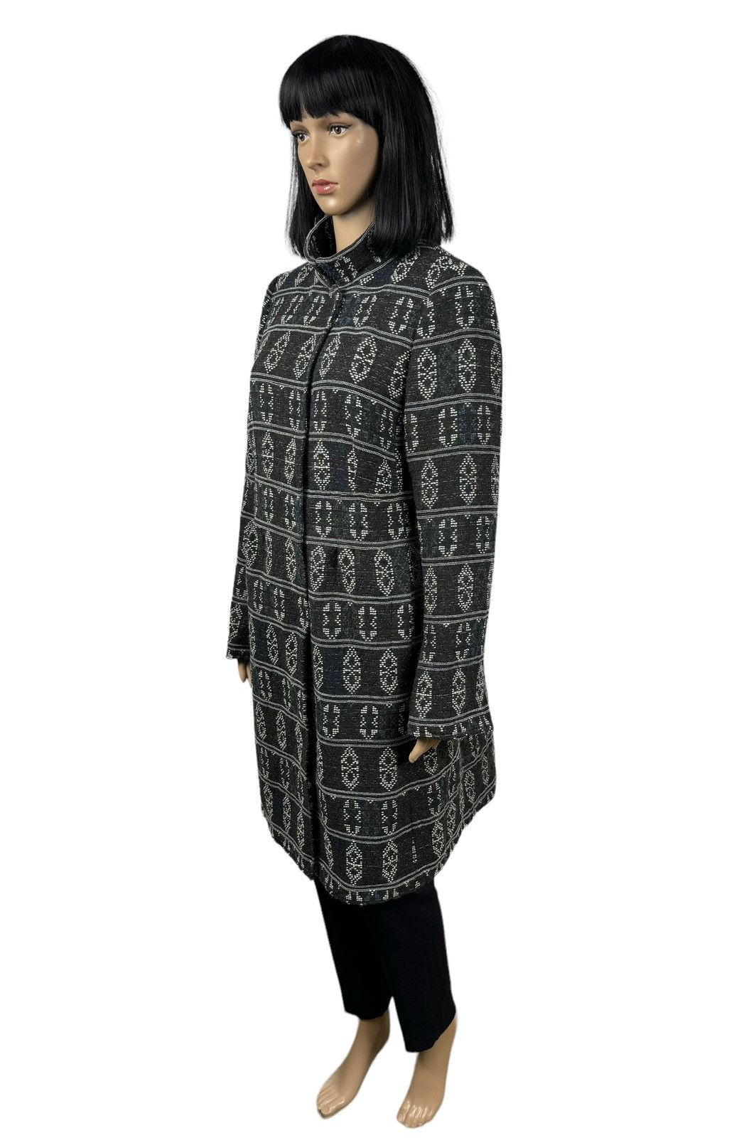 Akris Akris Punto Knit Wool-Viscose Coat Ornament Printed Size XL / US 12-14 / IT 48-50 - 6 Thumbnail