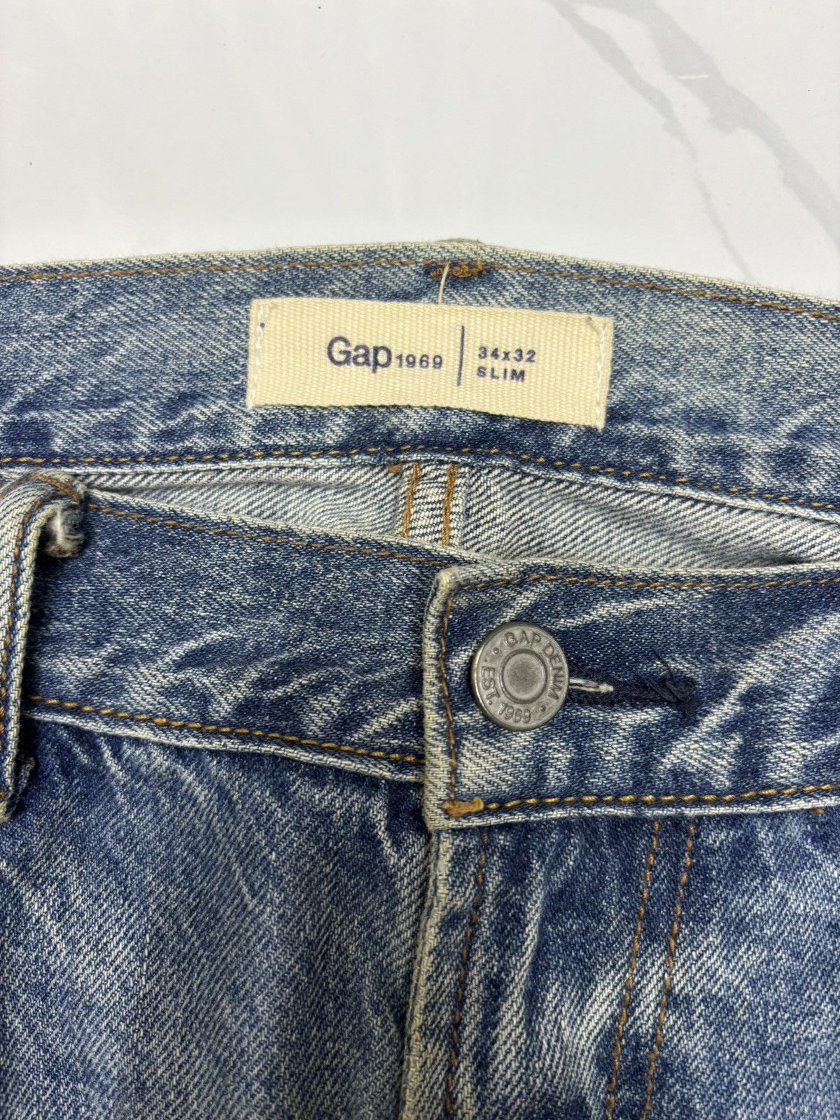 Kapital VINTAGE GAP PATCHWORK DISTRESSED DENIM JEANS Size US 35 - 10 Thumbnail