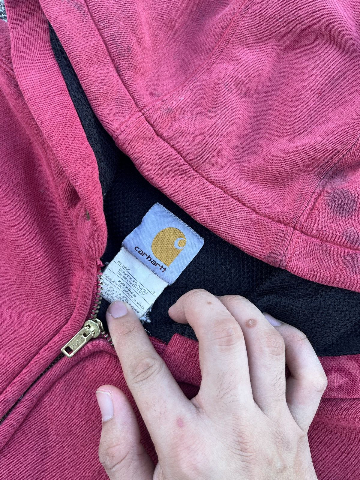 Carhartt Vintage Zipper Trashed Carhartt Hoodie Size US M / EU 48-50 / 2 - 6 Thumbnail