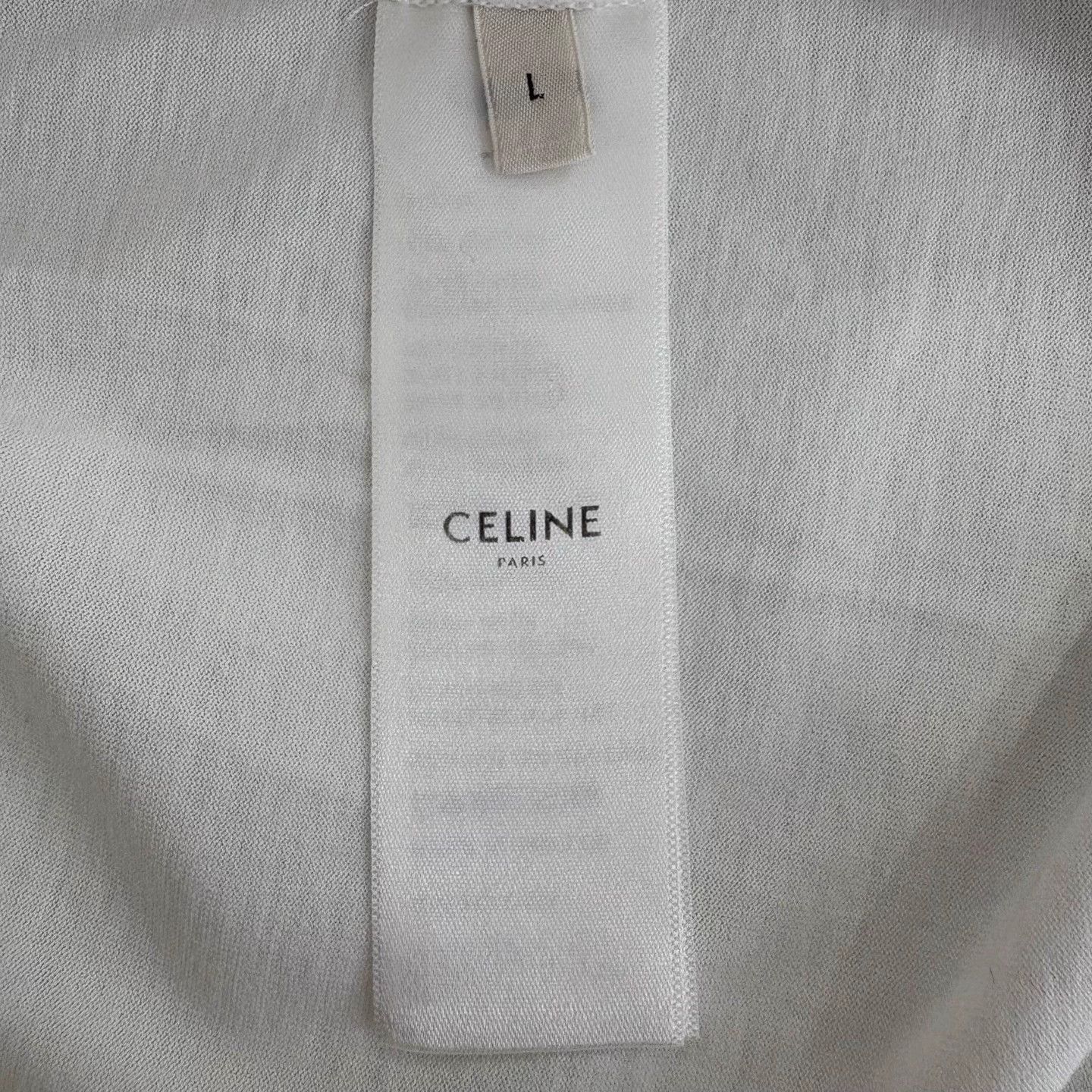 Celine CELINE Triomphe Logo Print Short Tee L Unworn Size L / US 10 / IT 46 - 4 Thumbnail