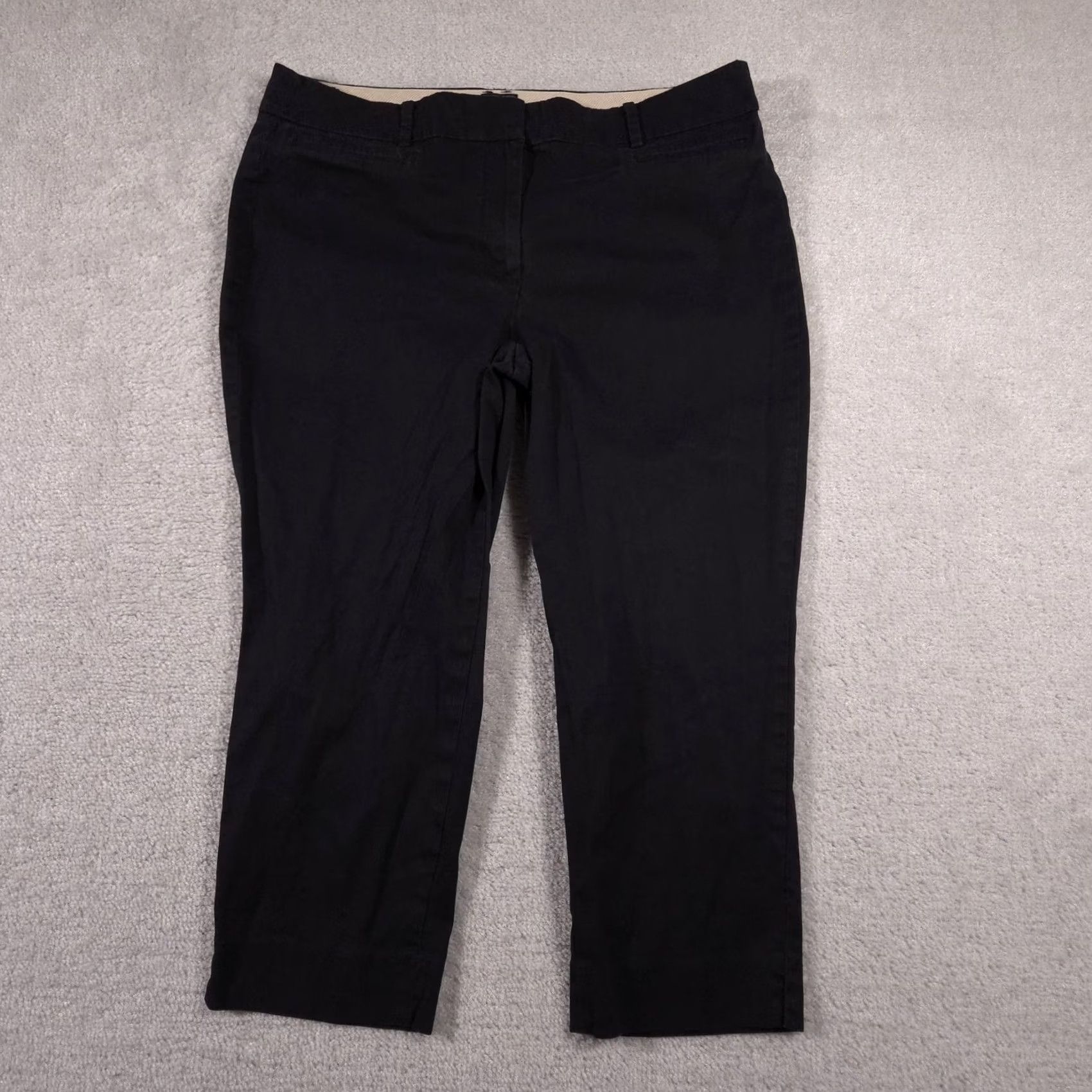 Talbots Talbots Pants Womens 12P The Perfect Crop Petite Stretch Career Office Blue Straight Zip Front Pockets Mens? Size 34" / US 12 / IT 48 - 2 Thumbnail