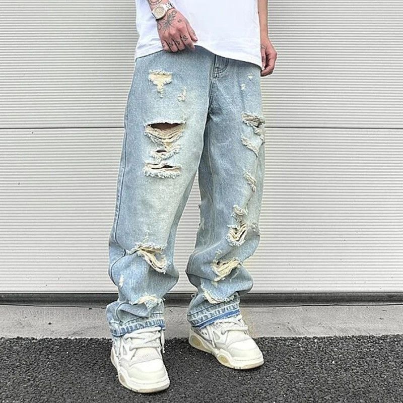 Oversized jeans baggy cargo pants hip-hop style wide leg Y2K