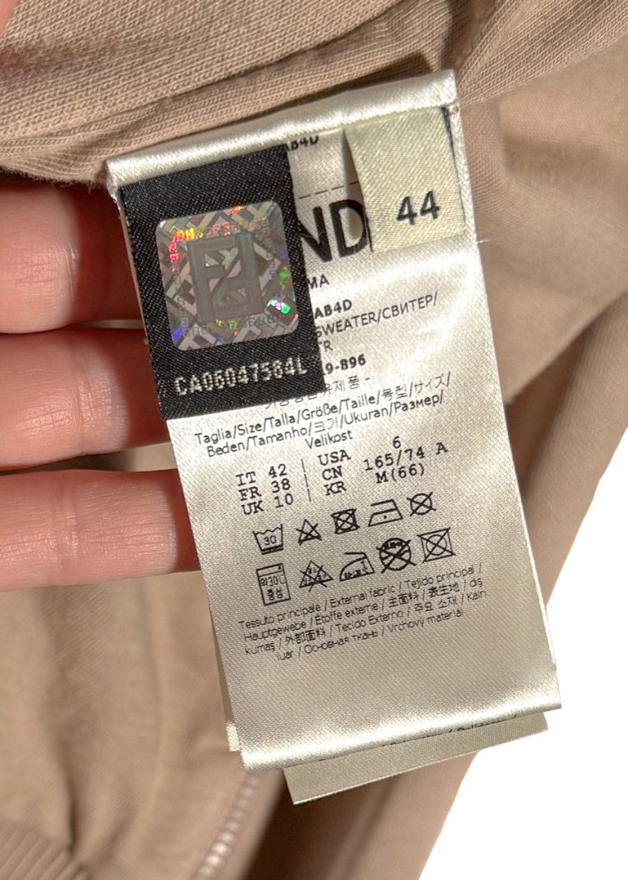 Fendi Fendi Beige Forever Fendi Zucca Sleeves Track Jacket Size L / US 10 / IT 46 - 11 Thumbnail