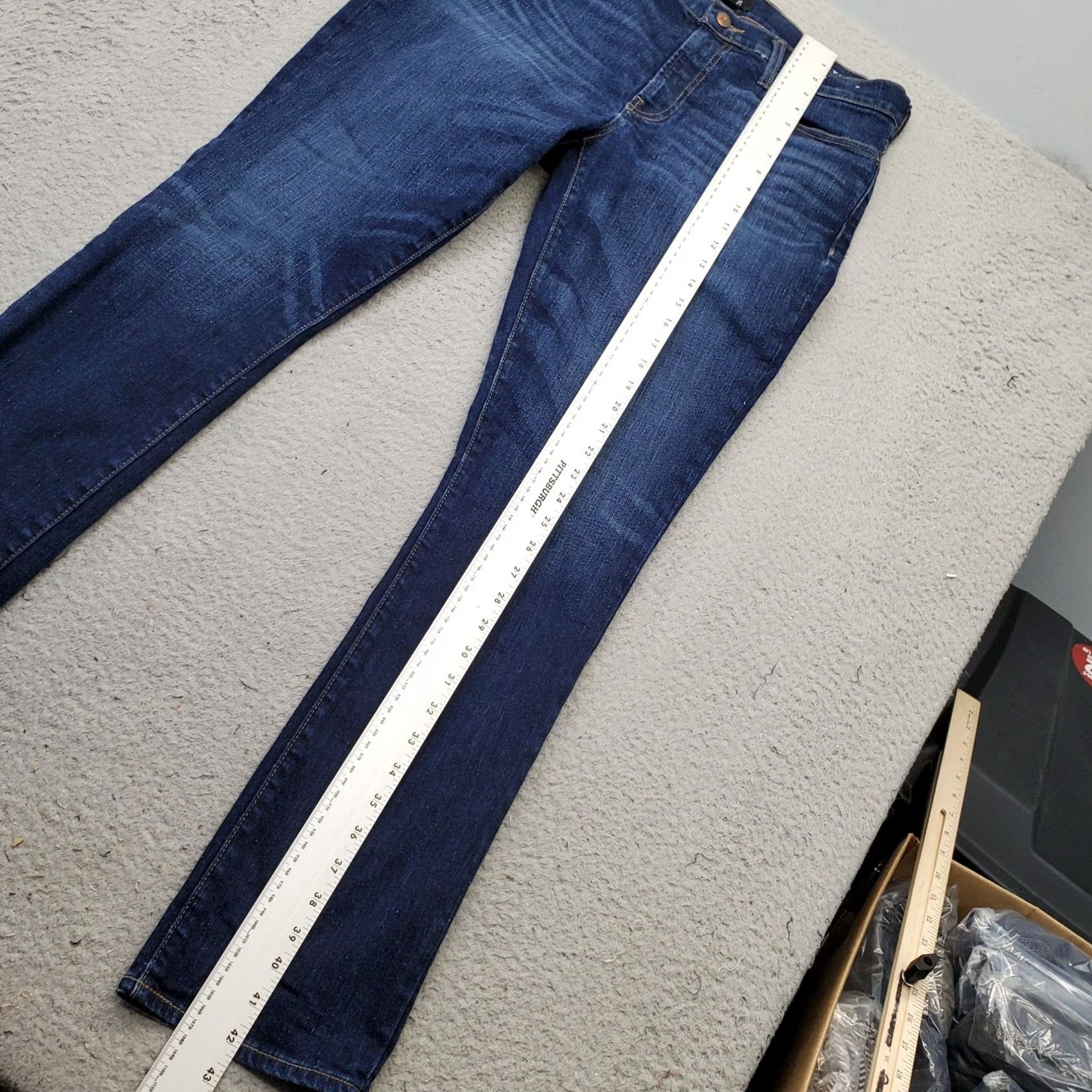 Madewell Madewell Mens Navy Denim Skinny Jeans 36x32 Slim Fit Mid Rise Stretch Size US 36 / EU 52 - 3 Thumbnail