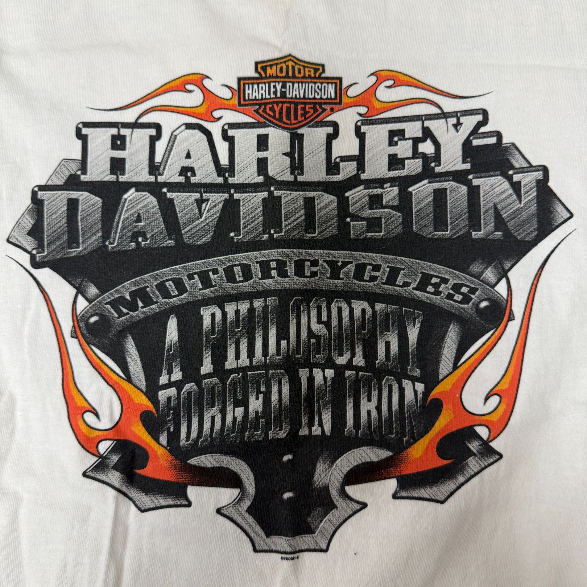 Harley Davidson Y2K HD KUWAIT Motorcycle FLAMES Long Sleeve T Shirt USA 2XL Size US XXL / EU 58 / 5 - 4 Thumbnail