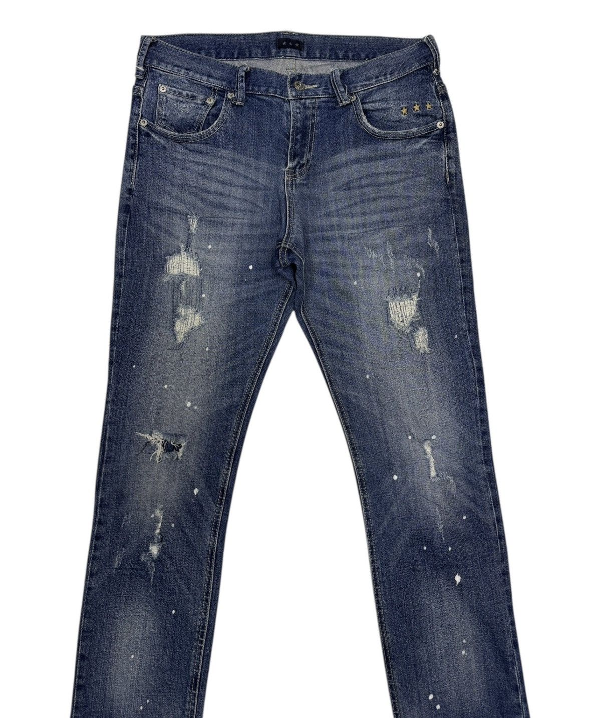 General Research × Japanese Brand Vintage Graphic Reserch Foundation Distressed Denim Jean Size US 32 / EU 48 - 2 Thumbnail