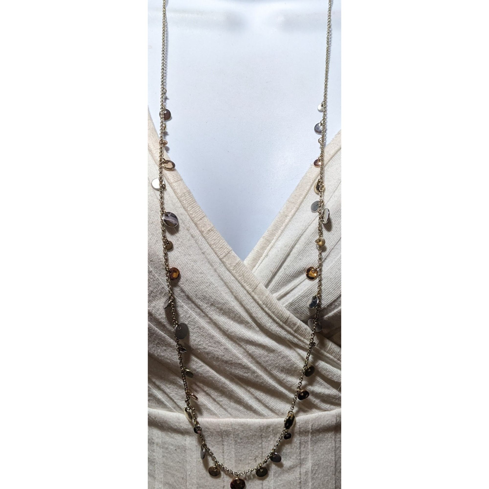 Loft Loft Minimalist Metallic Disc Charm Necklace Size ONE SIZE - 6 Thumbnail