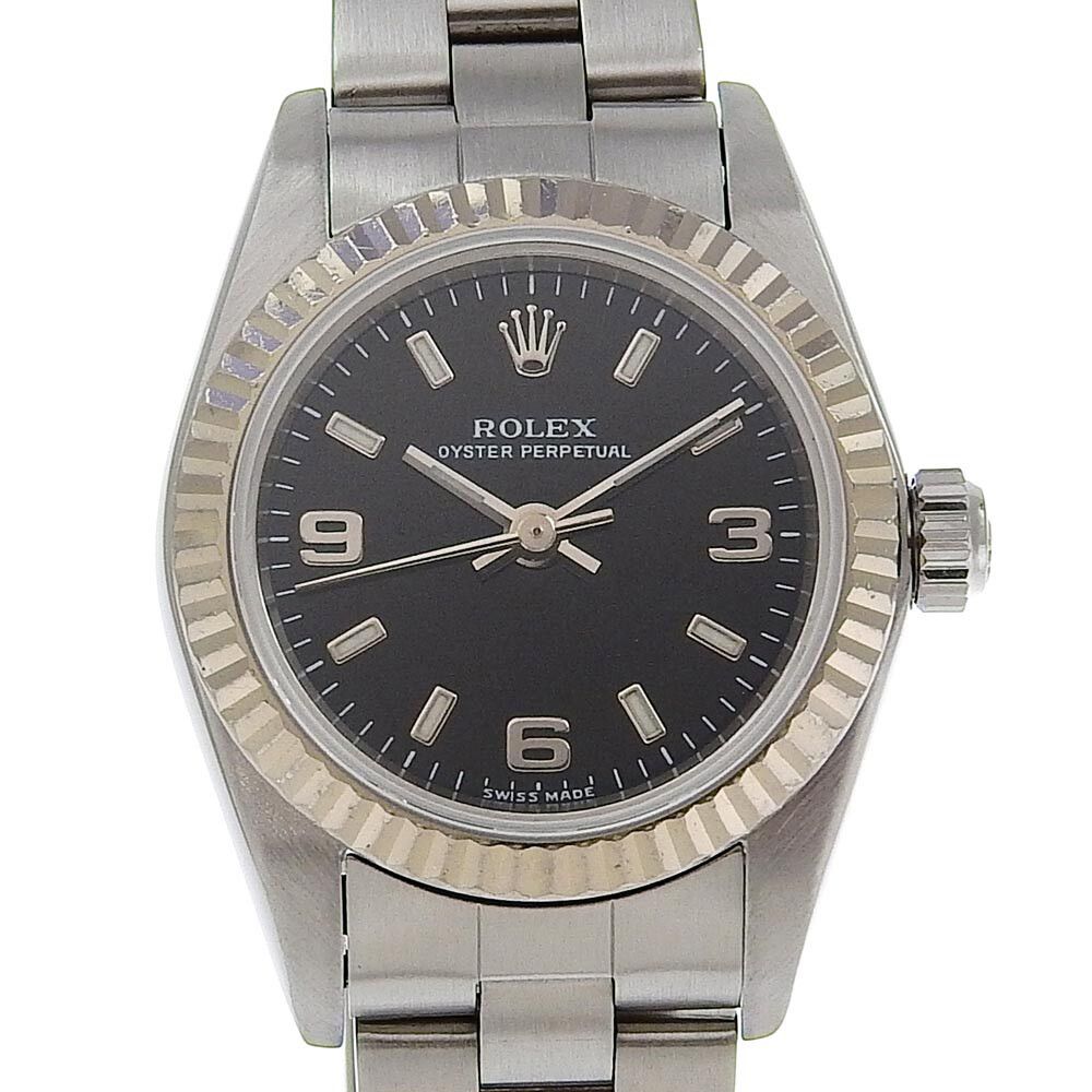 Rolex Rolex Oyster Perpetual Automatic Watch Stainless Steel and White Gold Size ONE SIZE - 1 Thumbnail