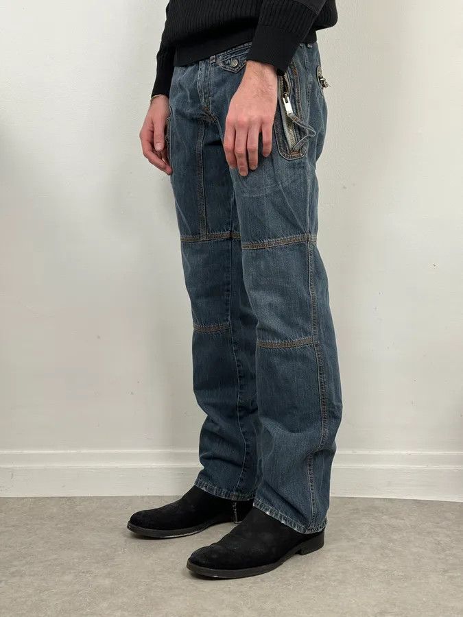 Dolce & Gabbana AW2004 Dolce & Gabbana Blue Biker Denim Jeans Size US 32 / EU 48 - 3 Thumbnail