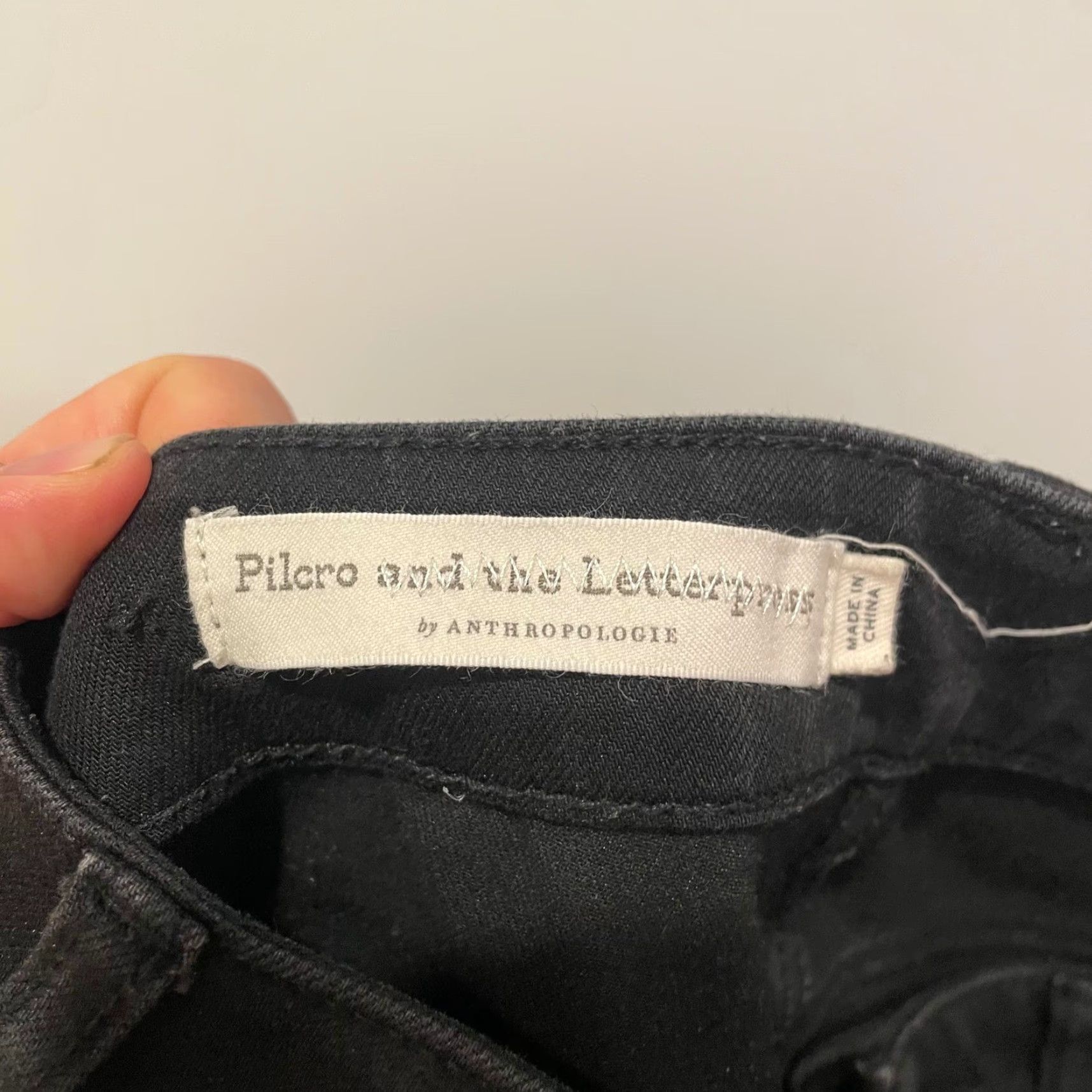 Vintage Pilcro and the Letterpress High Rise Denim Legging Black Jeans 26 Womens Slim Skinny 5-Pocket Inseam 27in Rise Mid 8.5-10.5in Cotton Blend Denim Pants Size 26" / US 2 / IT 38 - 3 Thumbnail