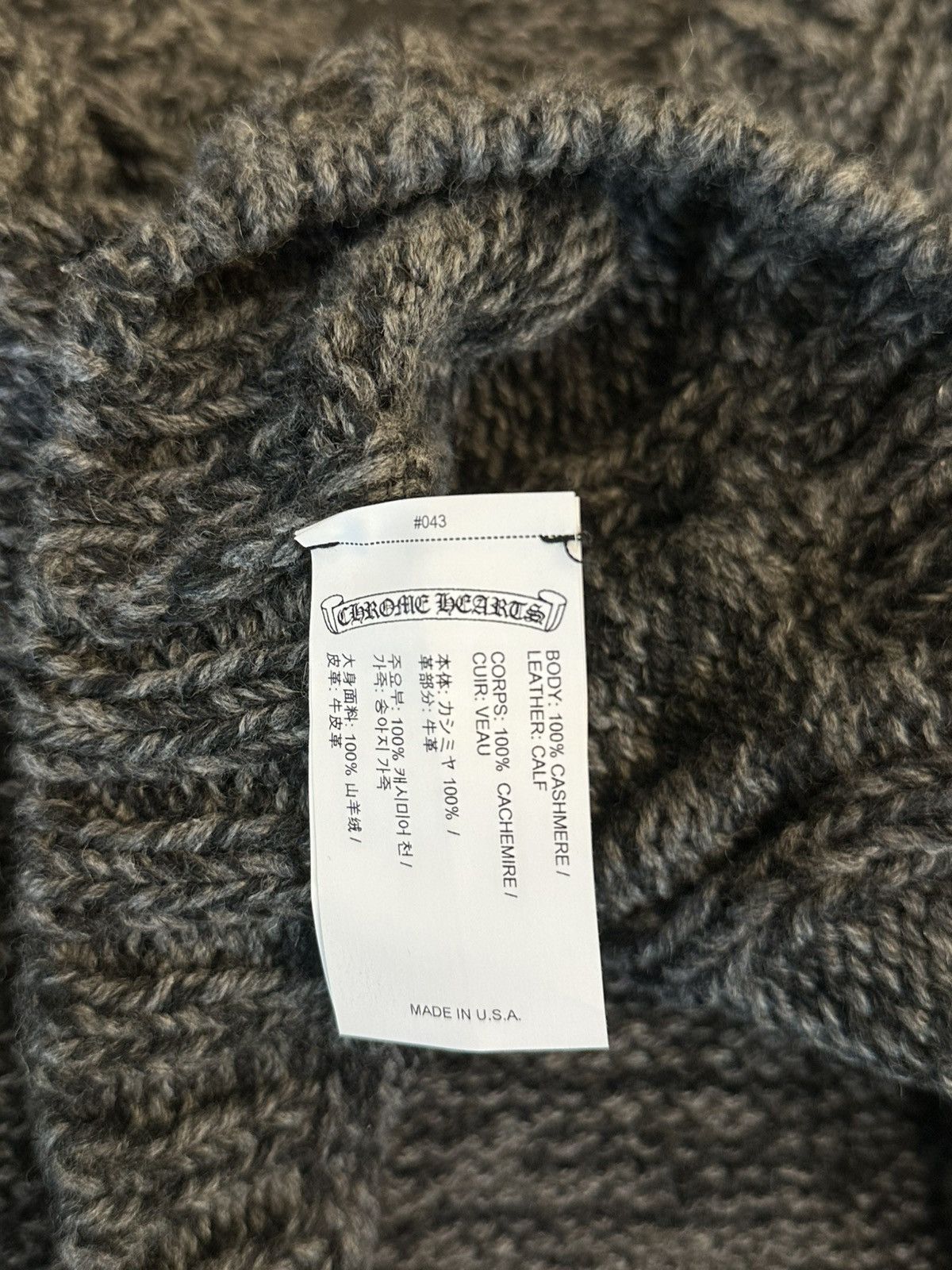 Chrome Hearts CHROME HEARTS WOOL PATCHED SWEATER Size S / US 4 / IT 40 - 6 Thumbnail