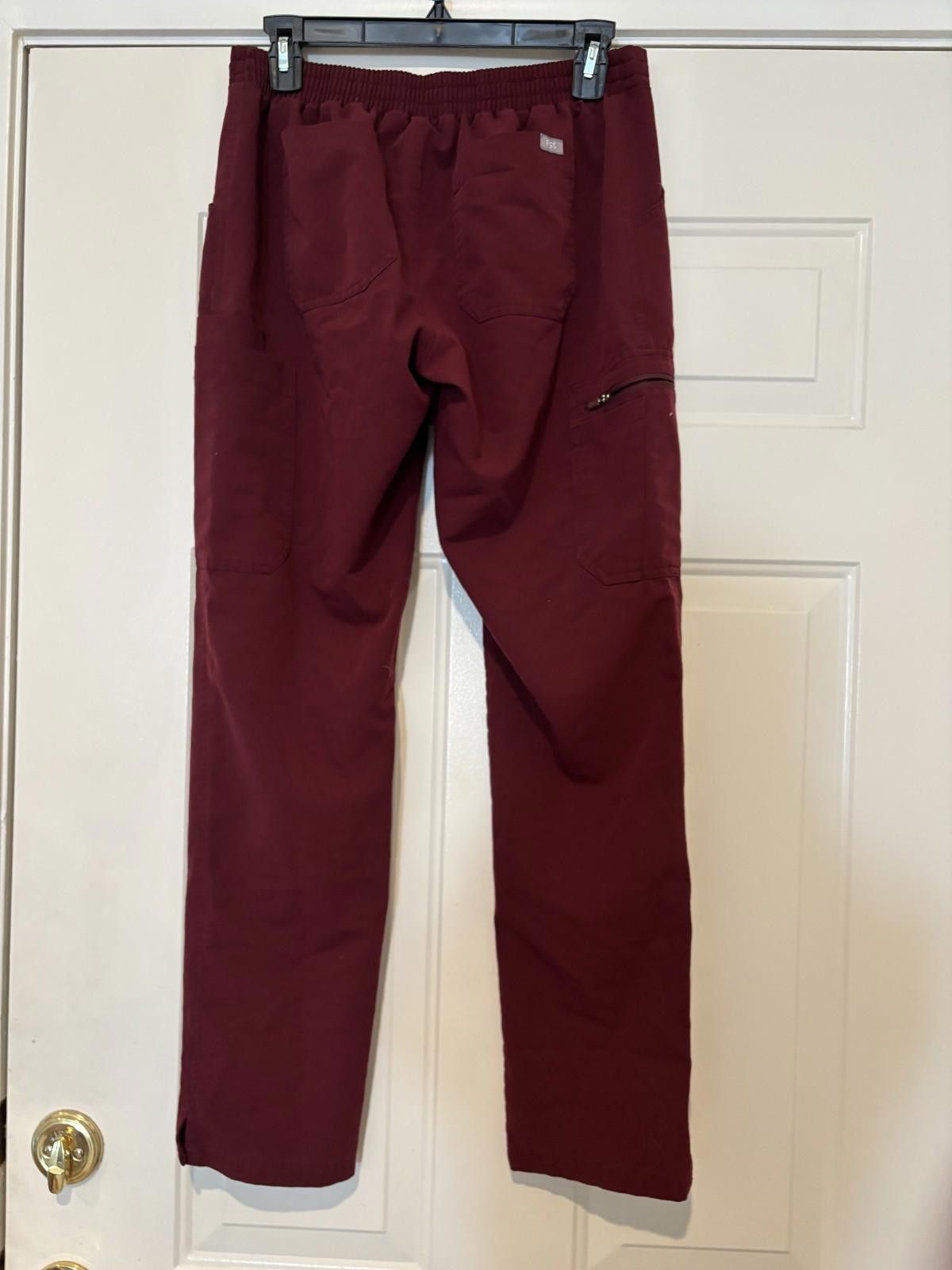 Eileen Fisher Women's sz S maroon Figs medical pants #590 Size ONE SIZE - 2 Thumbnail