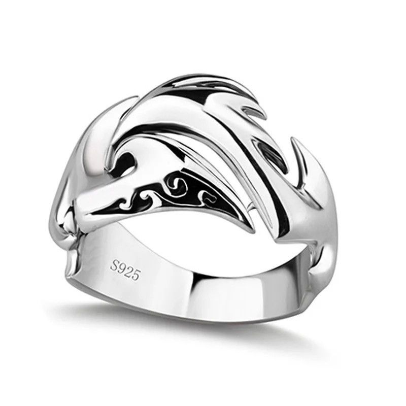 Jewelry × Vintage Vintage 925 Silver Flame Dragon Claw Ring Size ONE SIZE - 4 Thumbnail