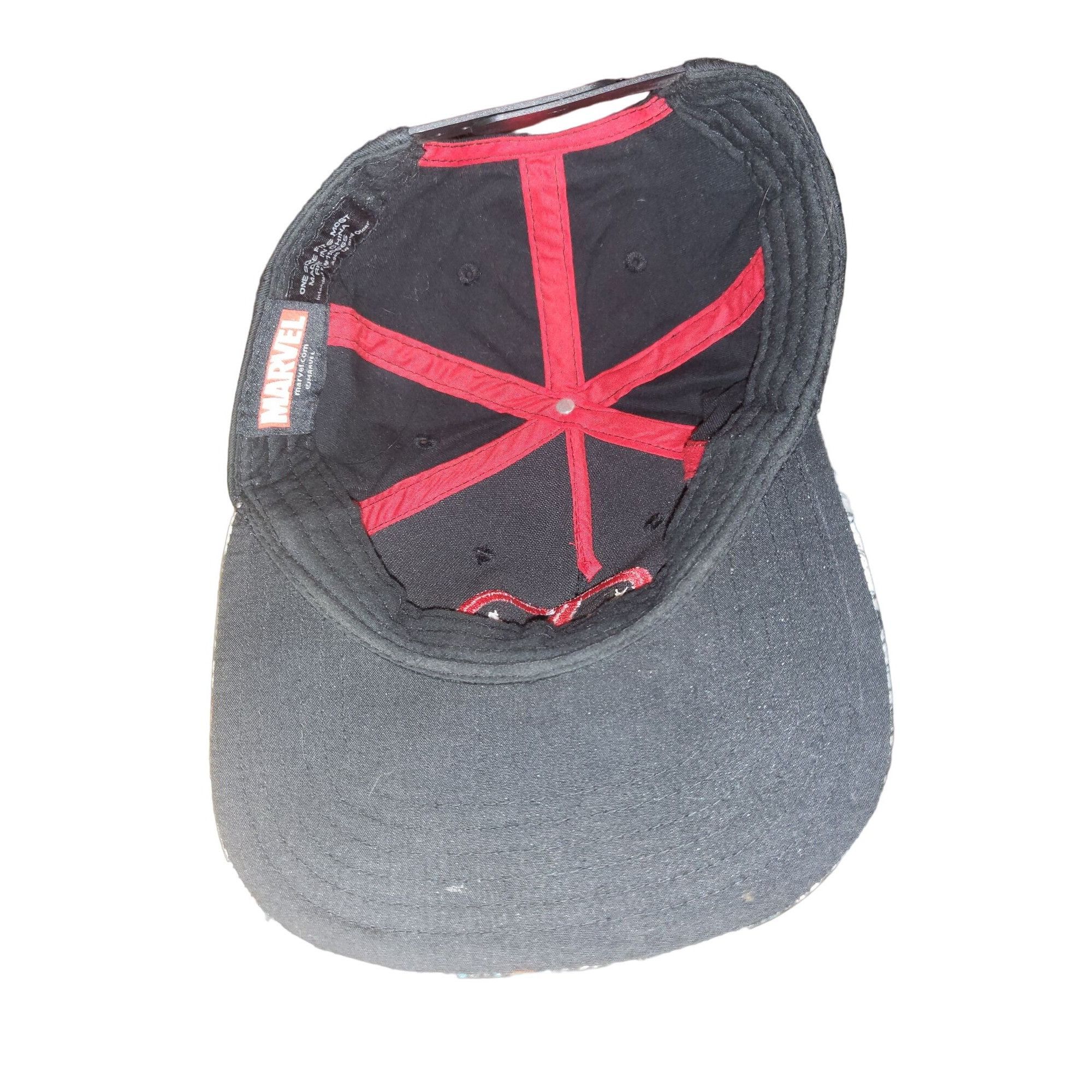 Marvel Comics Marvel Deadpool Snapback Hat Movie Adustable Black Animation Size ONE SIZE - 5 Thumbnail