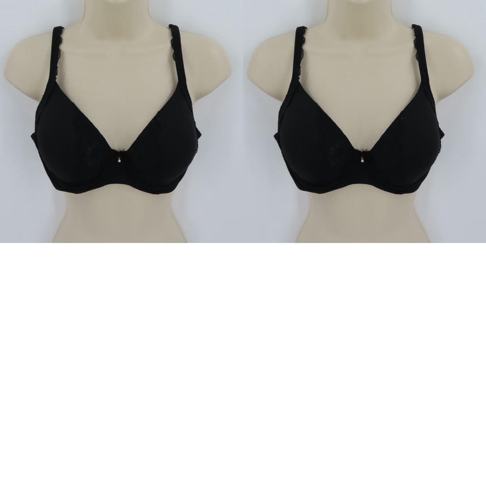 Vintage Soma Embraceable Bra - 34D - Black - Full Coverage, Lined, Underwire - T-Shirt Style, Solid Lace Trim, Hook & Eye Closure - Women, 34D, N/A Size ONE SIZE - 9 Thumbnail