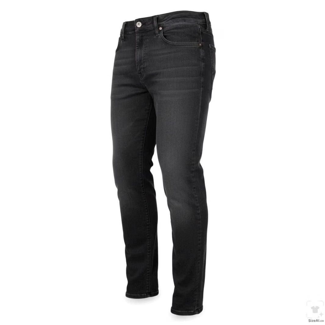Lucky Brand Lucky Brand 121 Slim Jeans Mens 36x32 Black Charcoal Wash Zip Fly Tapered Denim 5-Pocket Stretch Vintage No (adjusted) Size US 36 / EU 52 - 2 Thumbnail