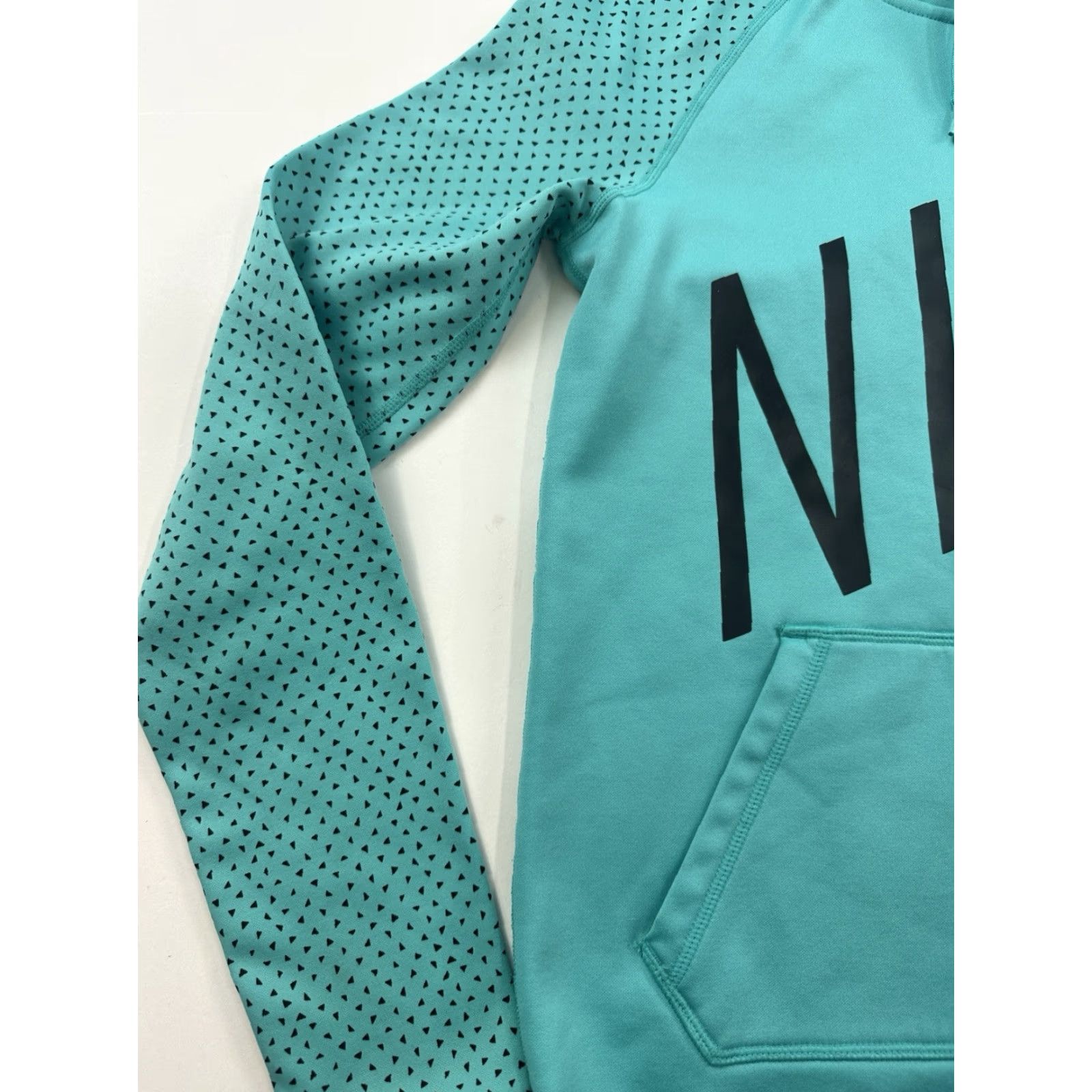 Nike Nike Hoodie Pullover Womens XS Green Turquoise Long Sleeve Dri-Fit Activewear Size XS / US 0-2 / IT 36-38 - 2 Thumbnail