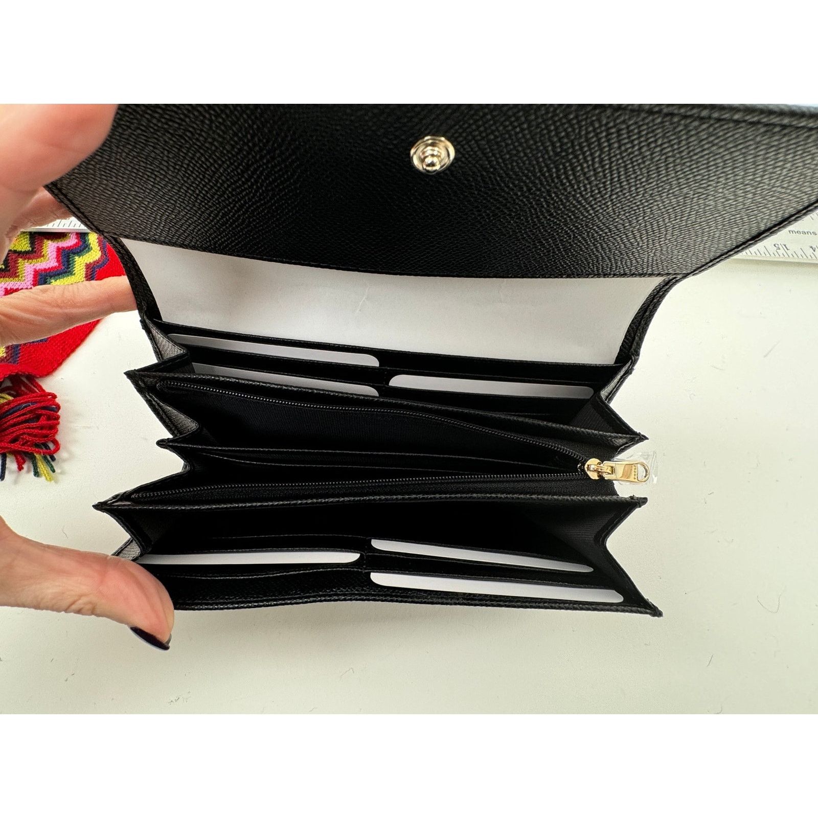 Furla Furla Black Pebble Grained Continental Trifold Wallet Size ONE SIZE - 6 Thumbnail