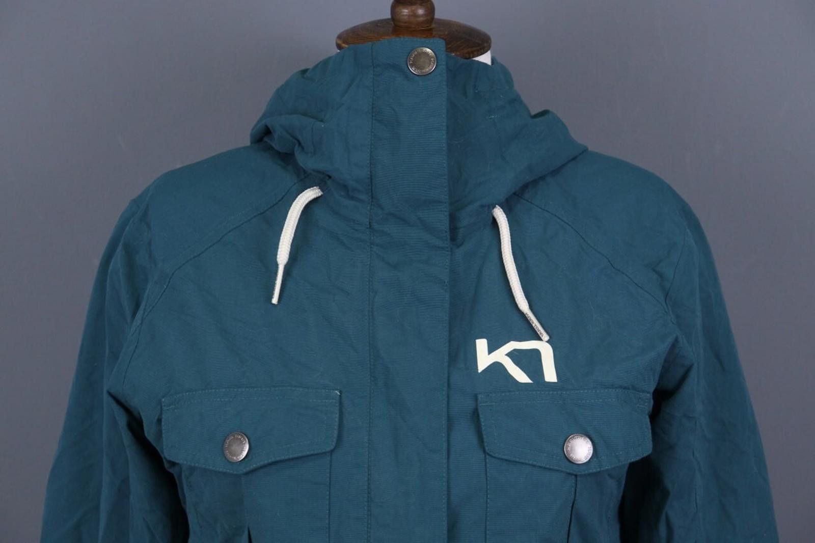 Designer Kari Traa Blue Cargo Multipockets Hooded Parka Jacket Size S Size S / US 4 / IT 40 - 2 Thumbnail
