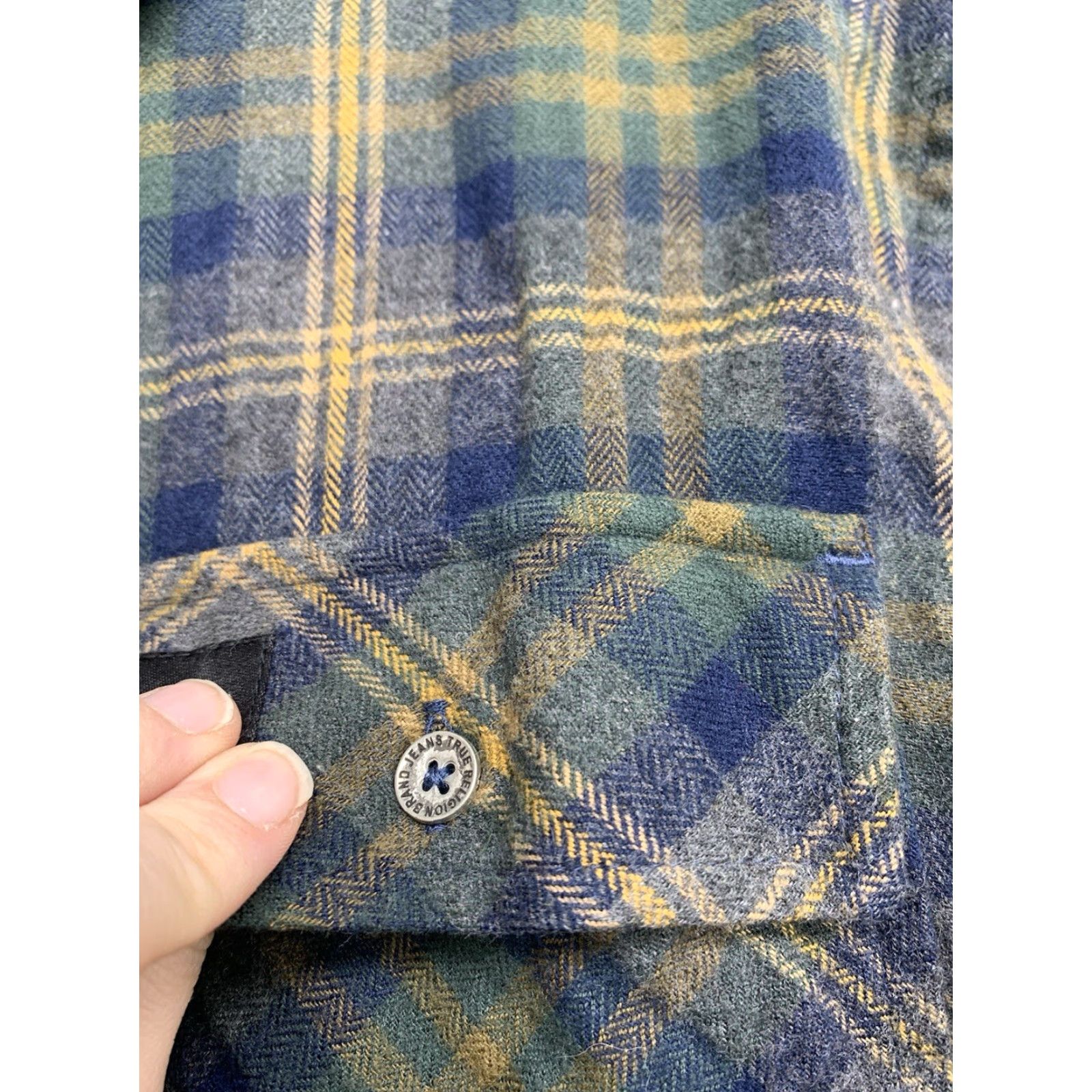 True Religion VINTAGE True Religion Shirt Mens Medium Plaid Flannel Western Yoke Y2K 90s Casual Shirt Mens Size US M / EU 48-50 / 2 - 7 Thumbnail
