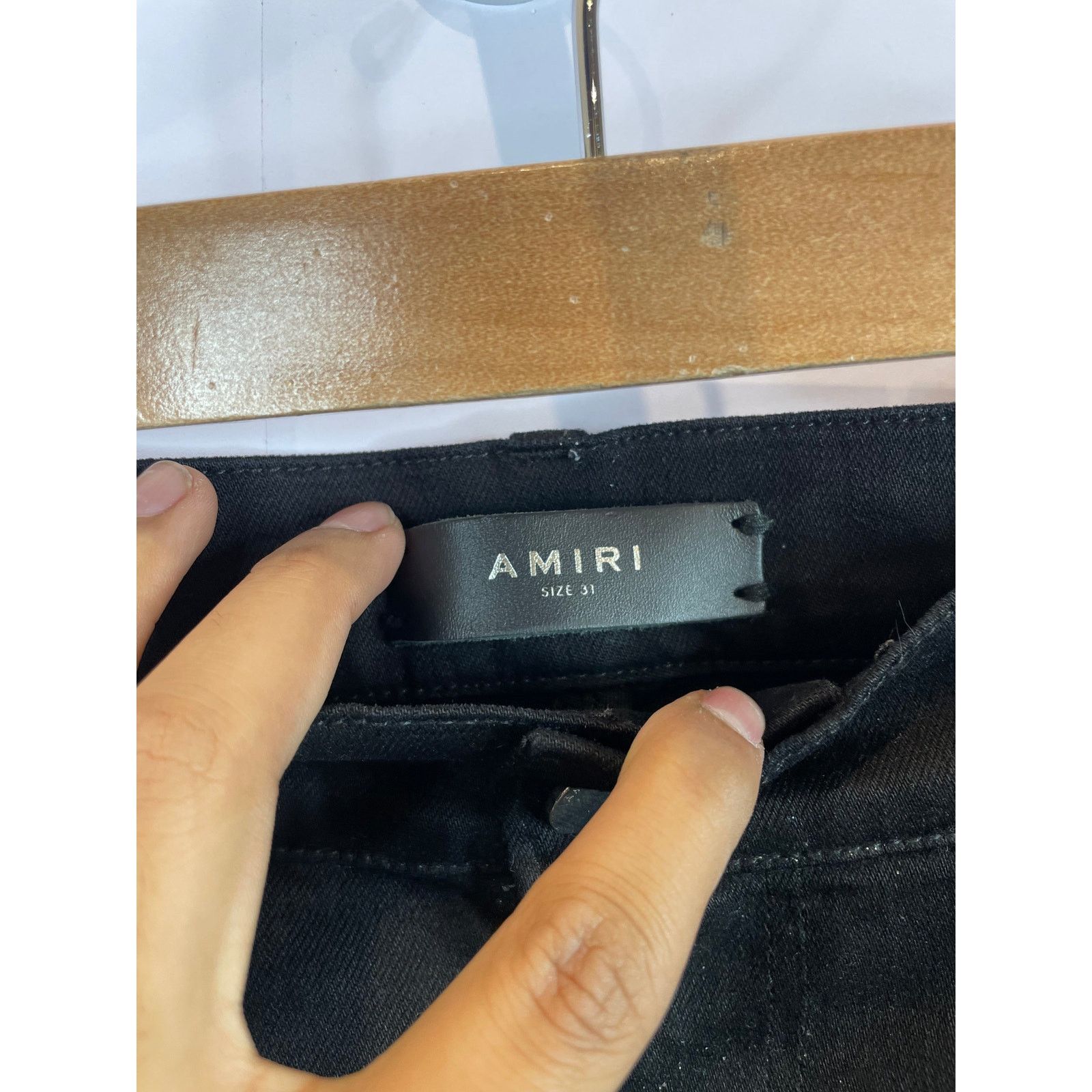 Amiri Amiri Jeans Black Glitter Thrasher Used 31 Size US 31 - 3 Thumbnail