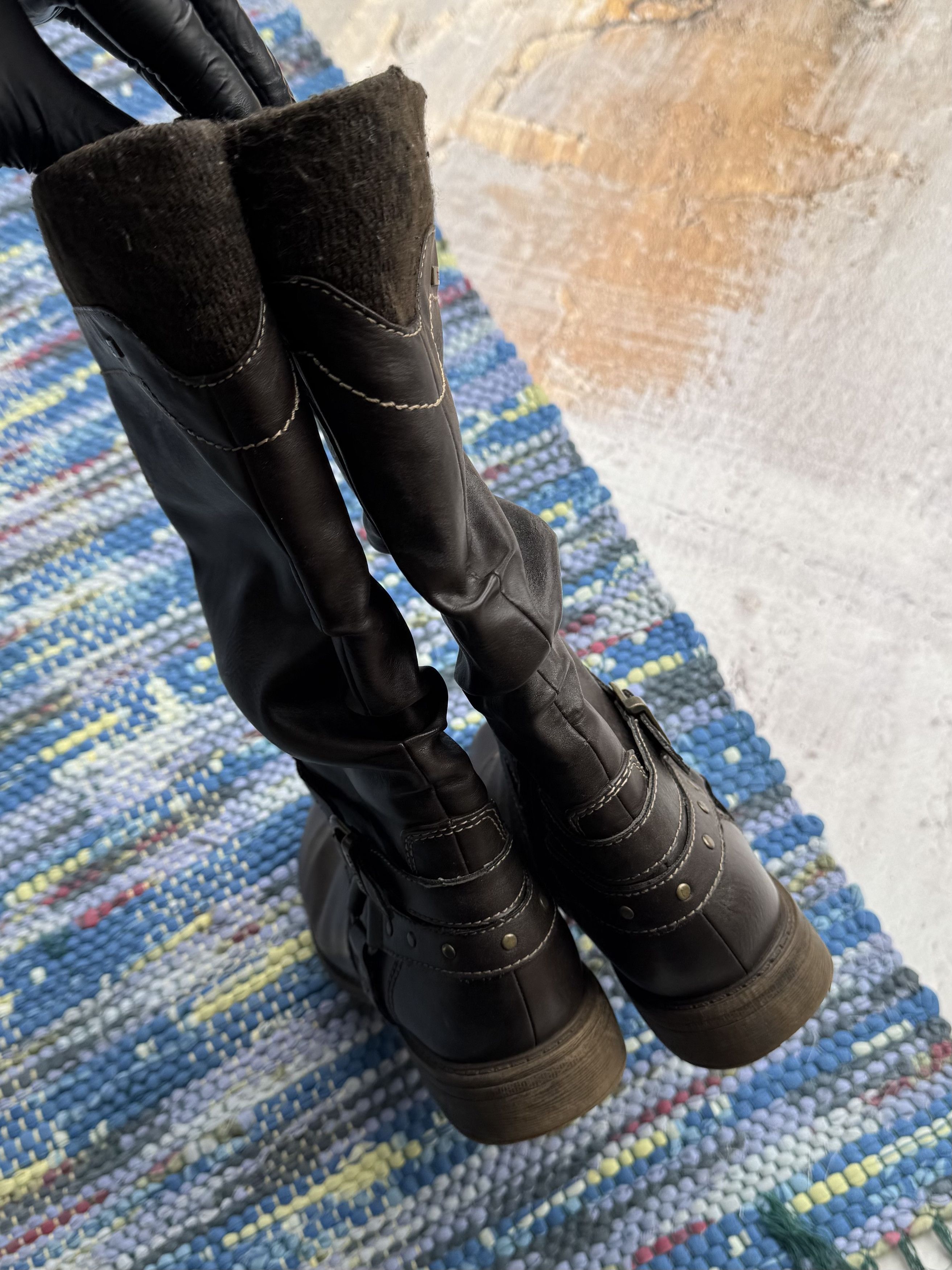 Japanese Brand Vintage Belted Boots A724D6(398) Size US 6 / IT 36 - 7 Thumbnail