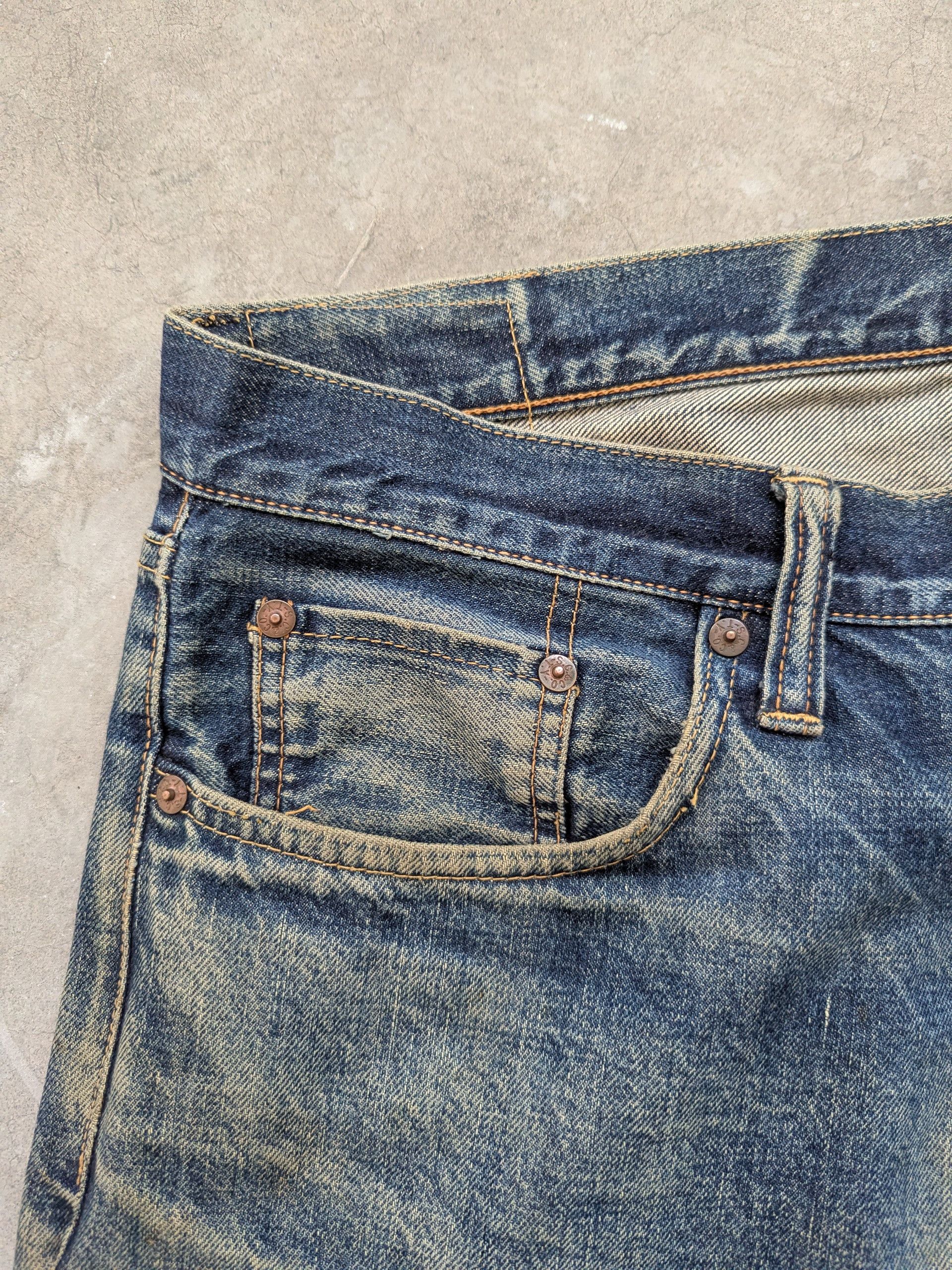 Sugar Cane × Vintage Vintage 90s Sugar Cane Selvedge Distressed Denim Size US 34 / EU 50 - 14 Thumbnail
