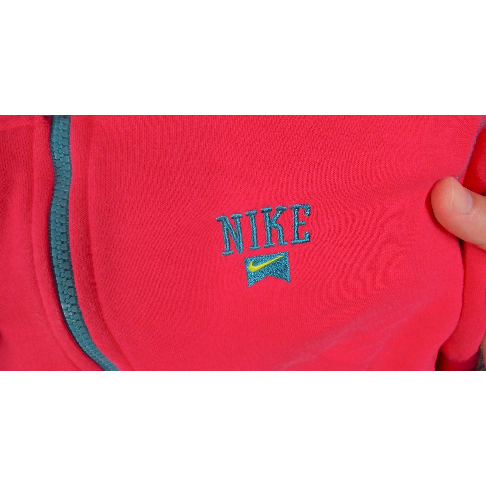Nike Nike Late 2000s Y2K Neon Colorblock Spellout Hoodie Size S / US 4 / IT 40 - 9 Thumbnail