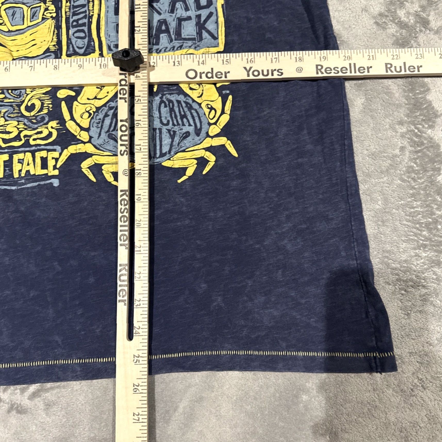 FatFace Fat Face T Shirt Mens Large Blue Graphic Print Old Claw Crab Shack Size US L / EU 52-54 / 3 - 7 Thumbnail