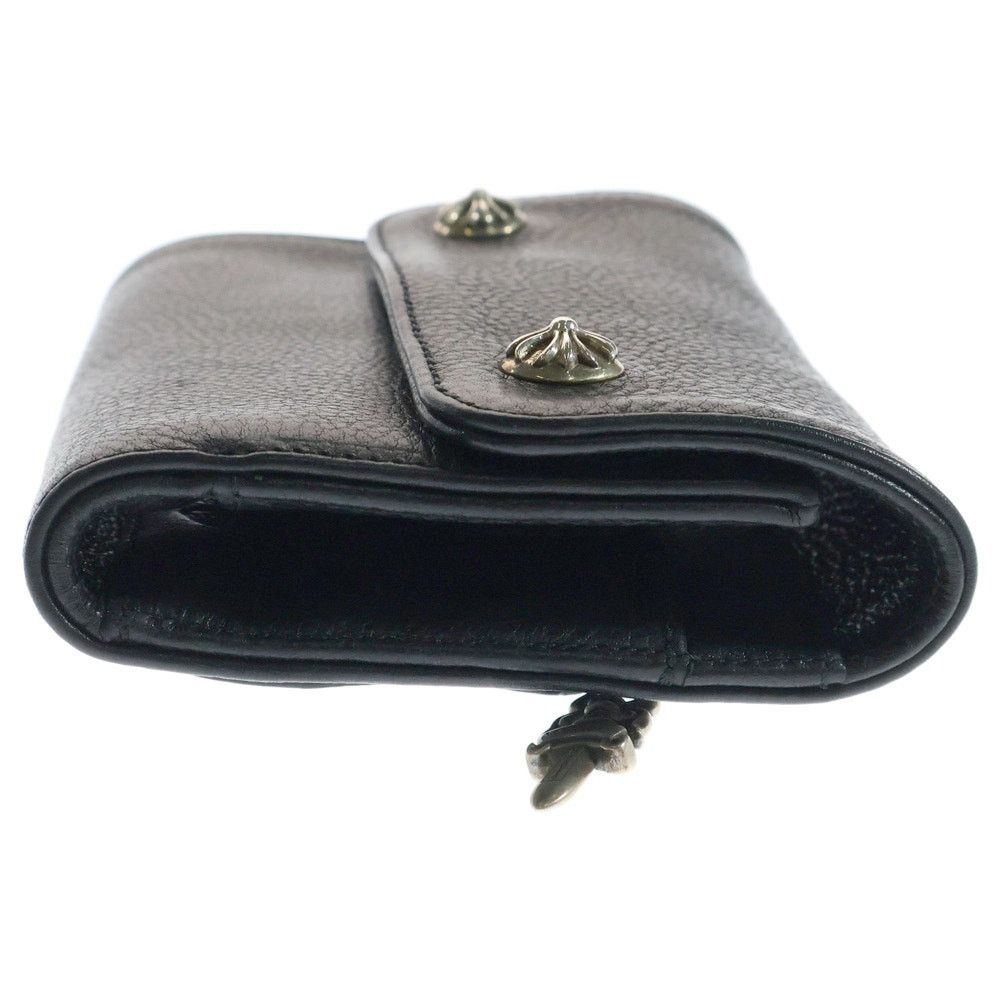 CHROME HEARTS WAVE MINI Leather Wallet Black