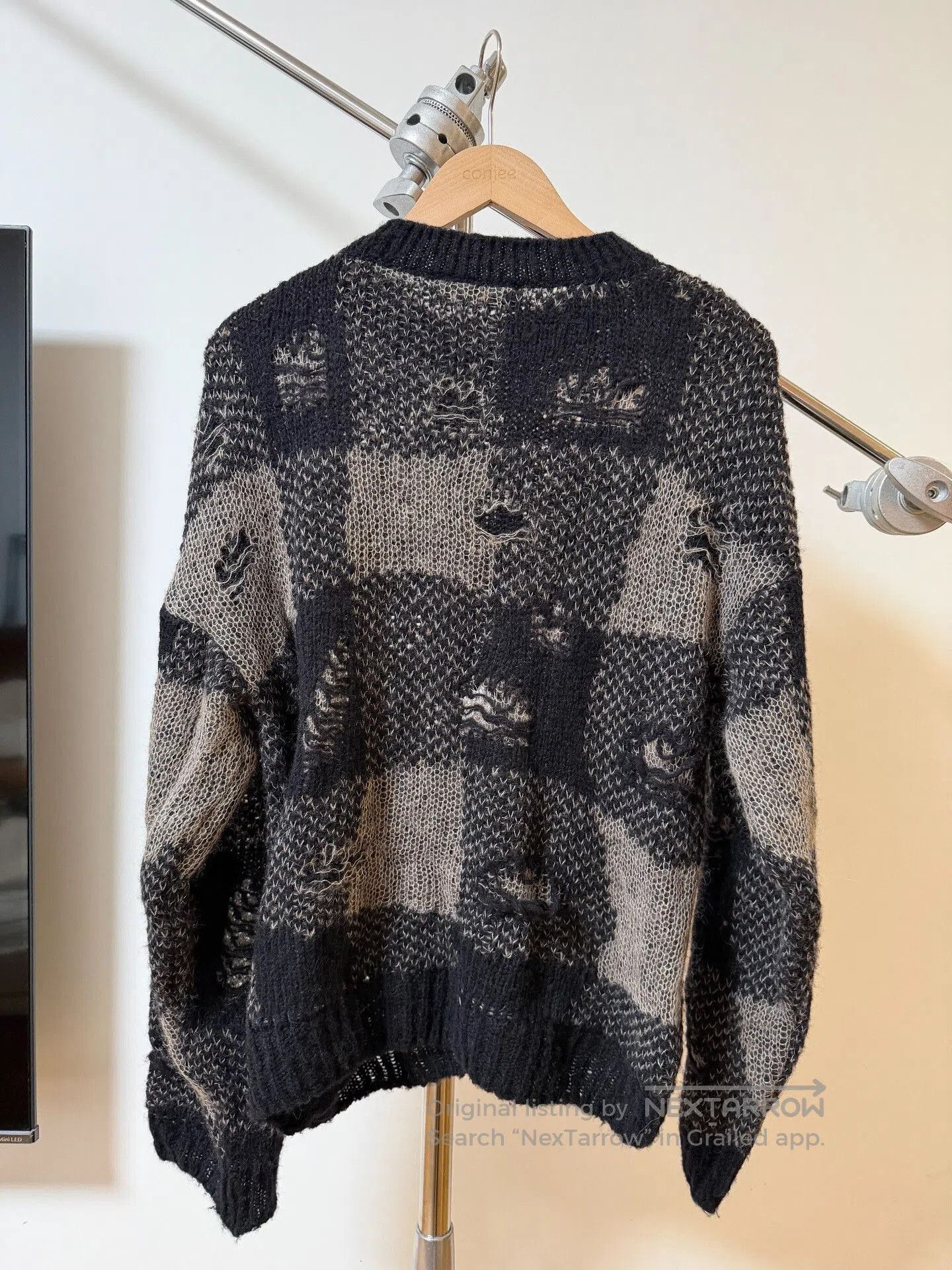 Our Legacy Our Legacy Sonar Roundneck Check Sweater. Size US M / EU 48-50 / 2 - 5 Thumbnail