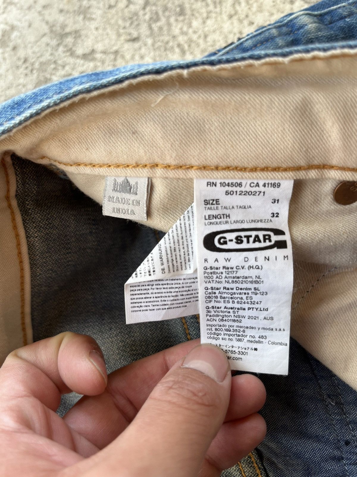 G-Star × Japanese Brand Faded Distressed G Star Taw Arc 3D Loose Tapered Jeans Pants Size US 31 - 17 Thumbnail