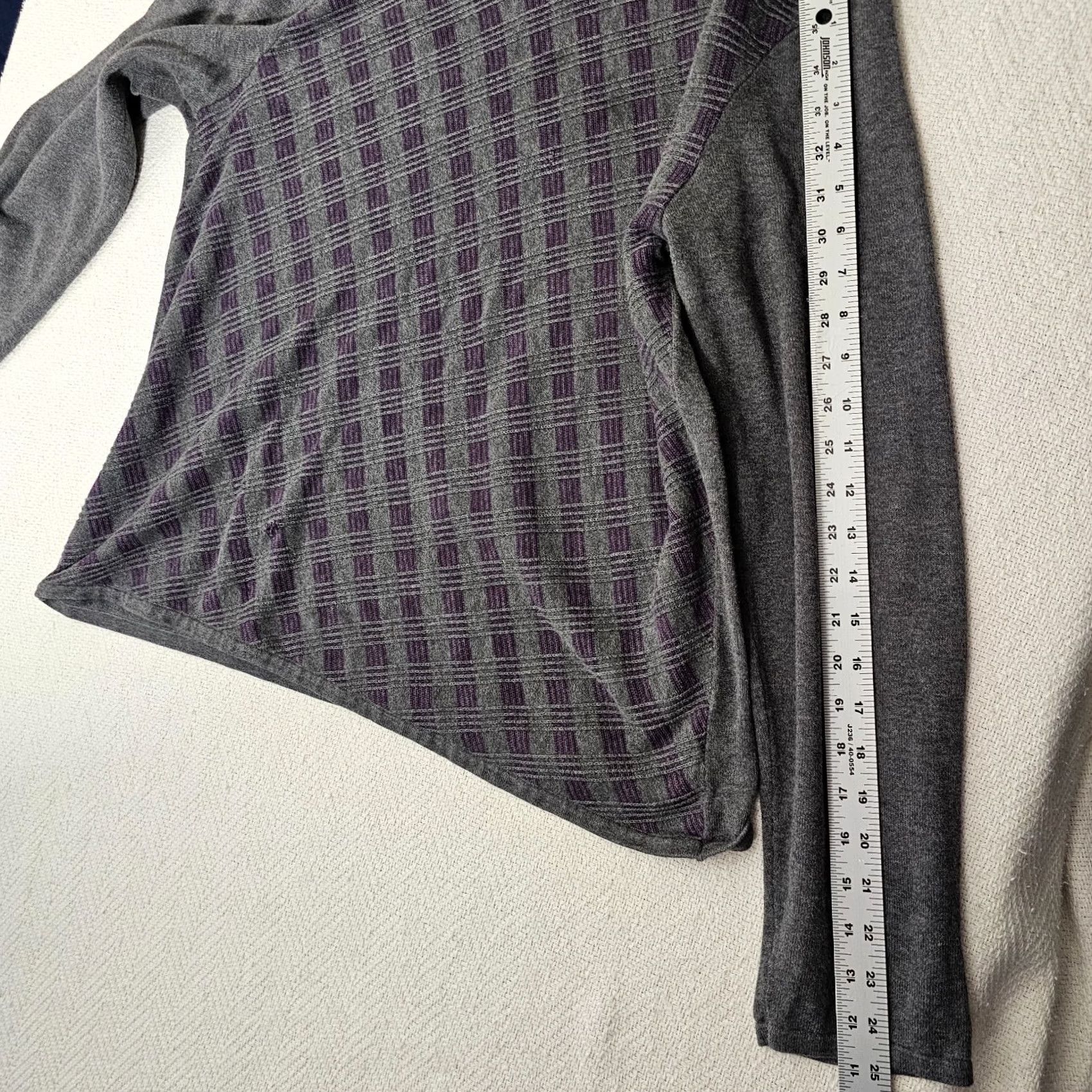 Michael Kors Michael Kors Sweater Mens XL Purple Gray Argyle Knit V-Neck Long Sleeve Pullover Shirt Size US XL / EU 56 / 4 - 6 Thumbnail