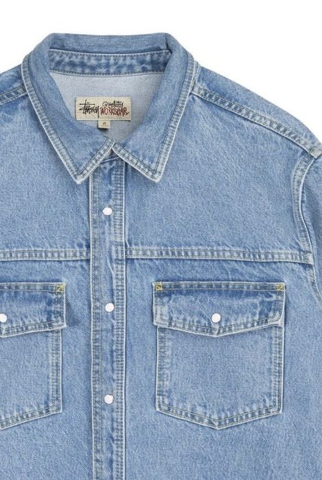 Stussy Stussy boxy denim western shirt S NEW | Grailed